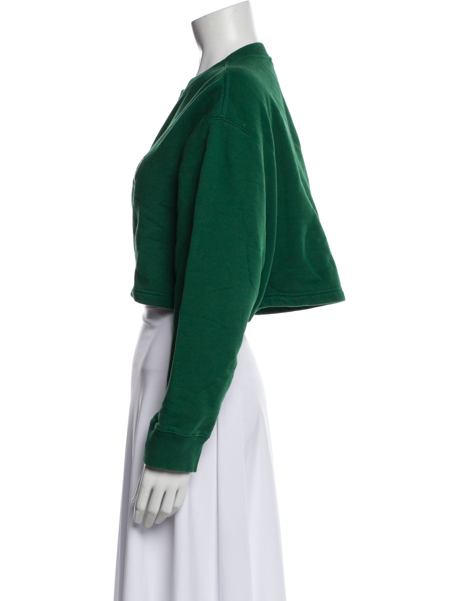 Lanvin Graphic Print Crew Neck Crop Top