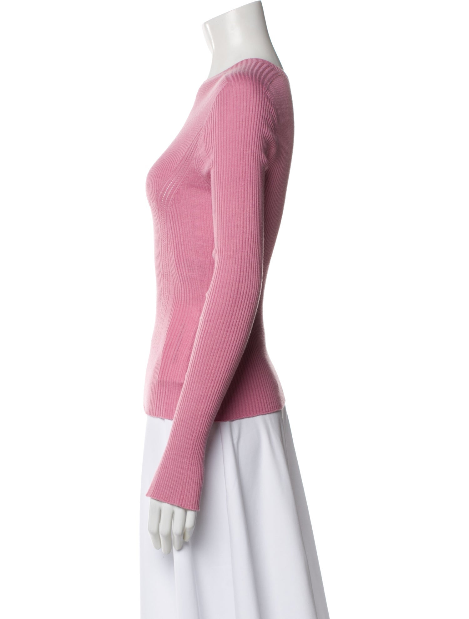 Lanvin Silk Bateau Neckline Sweater