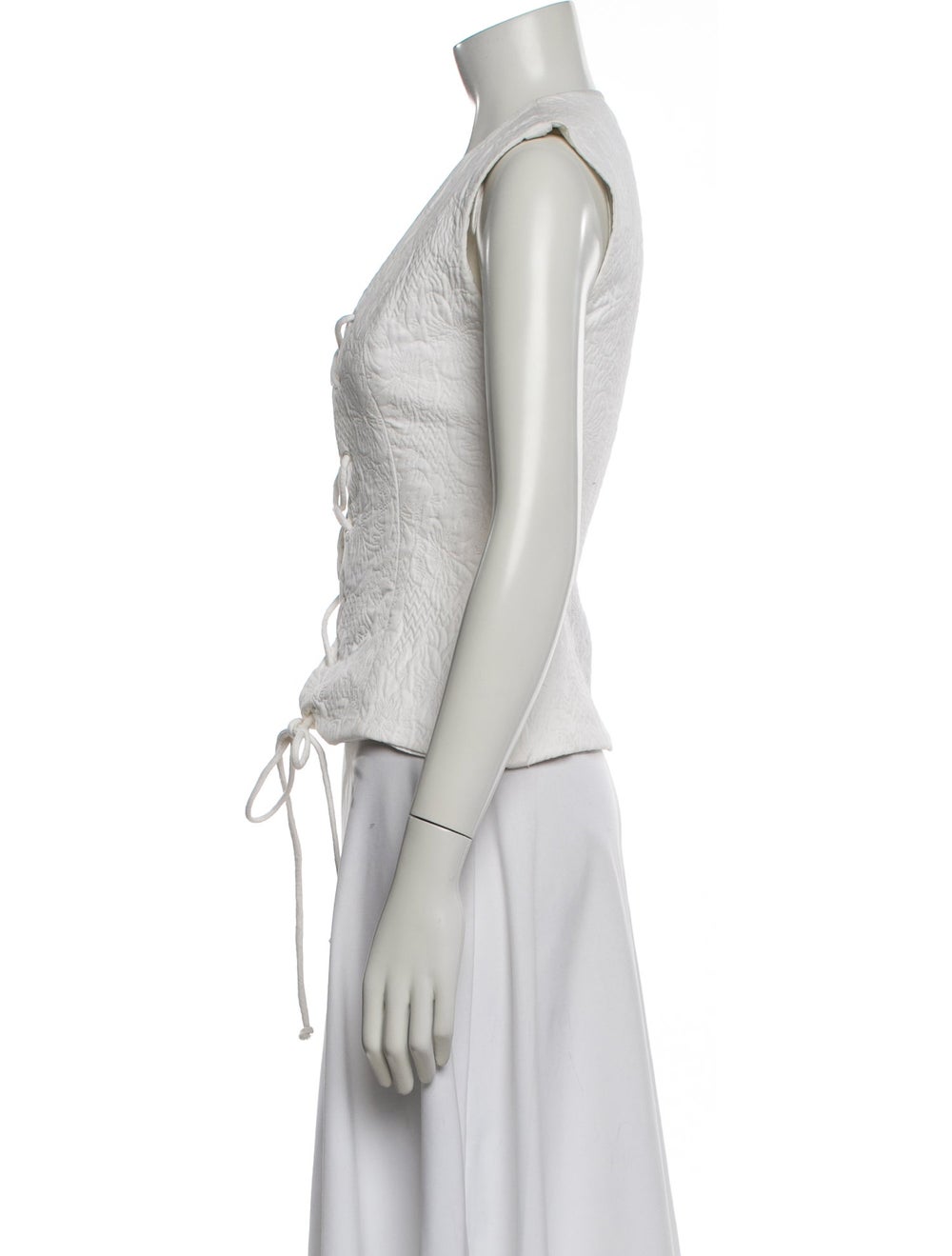 Lanvin Patterned Square Neckline Top - image 2