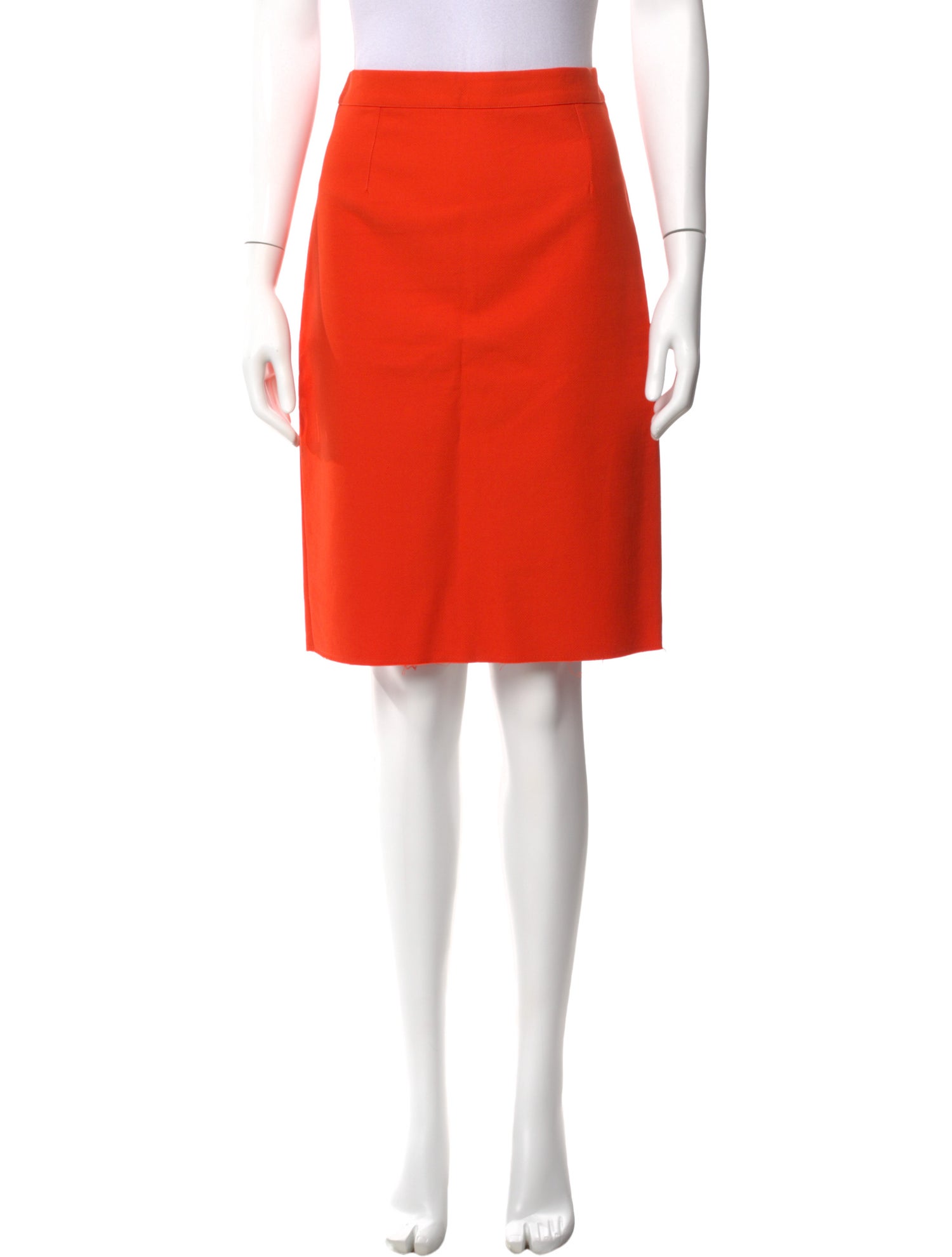 Lanvin Grosgrain Trim Knee-Length Skirt