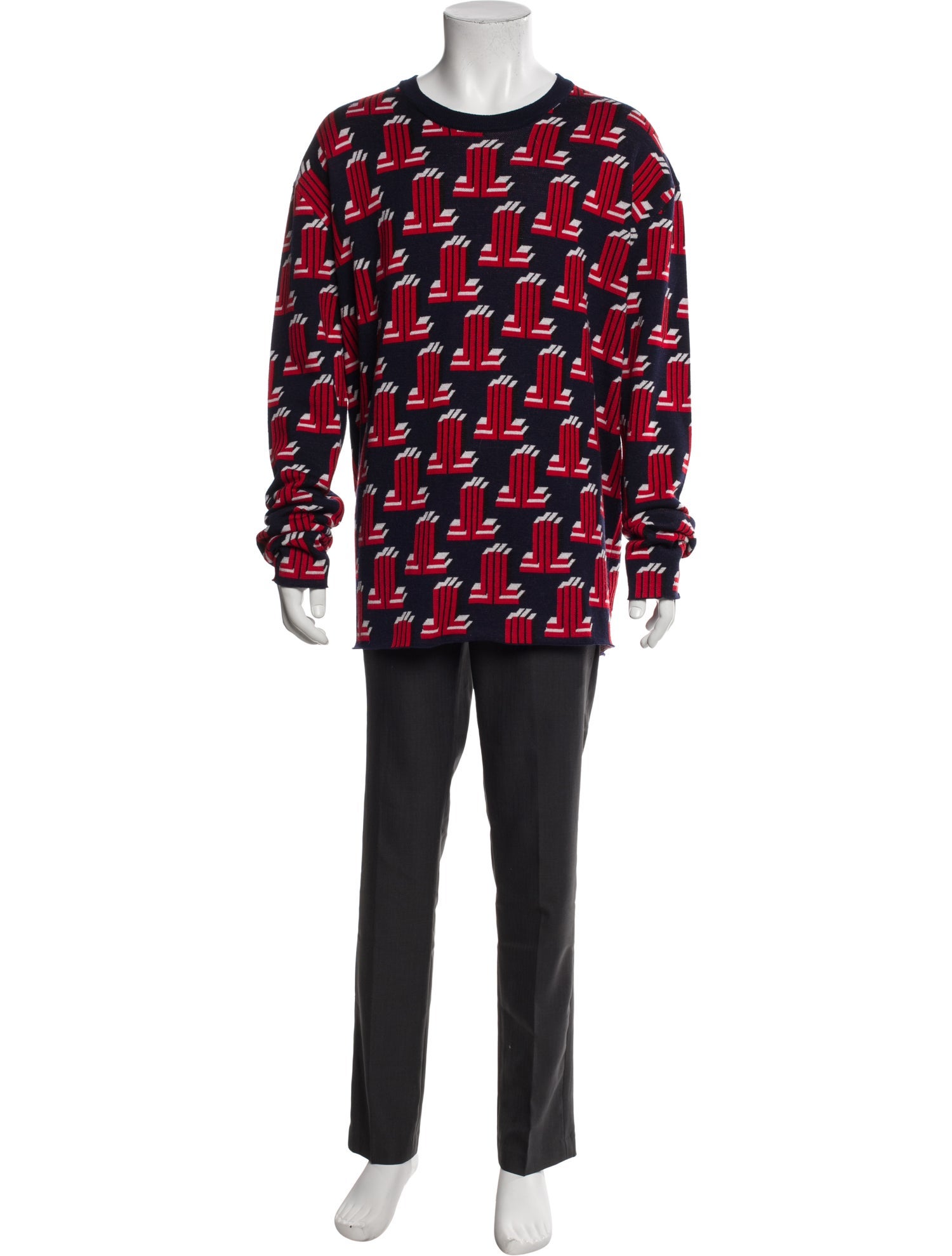 Lanvin Merino Wool Printed Pullover