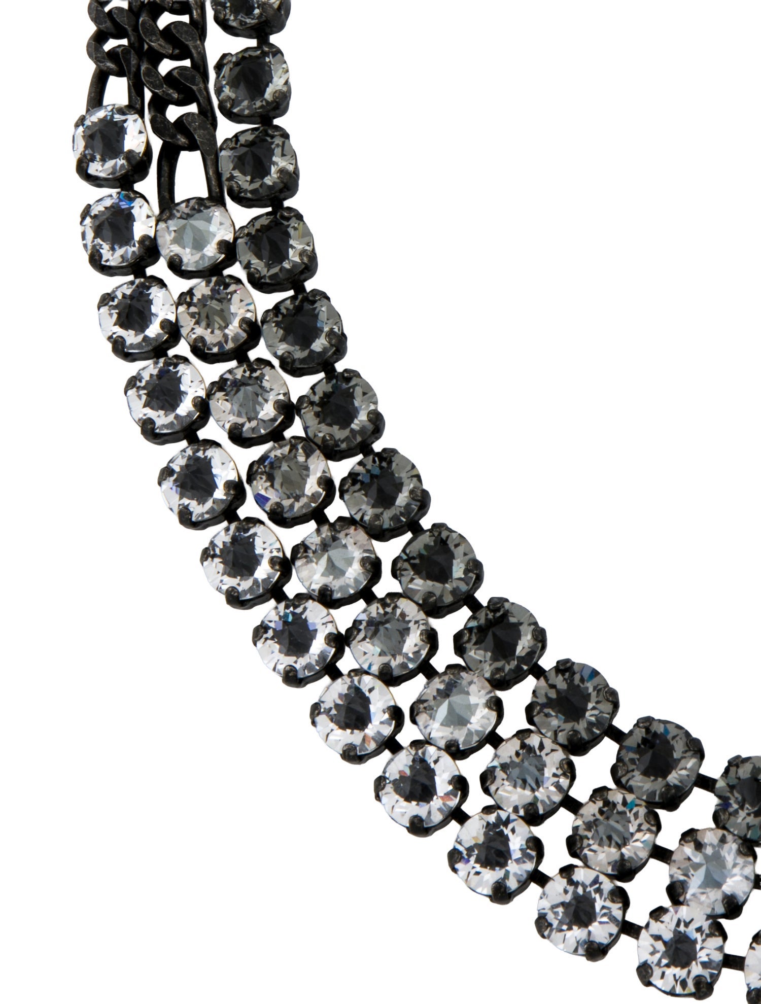 Lanvin Crystal Multi-Chain Necklace