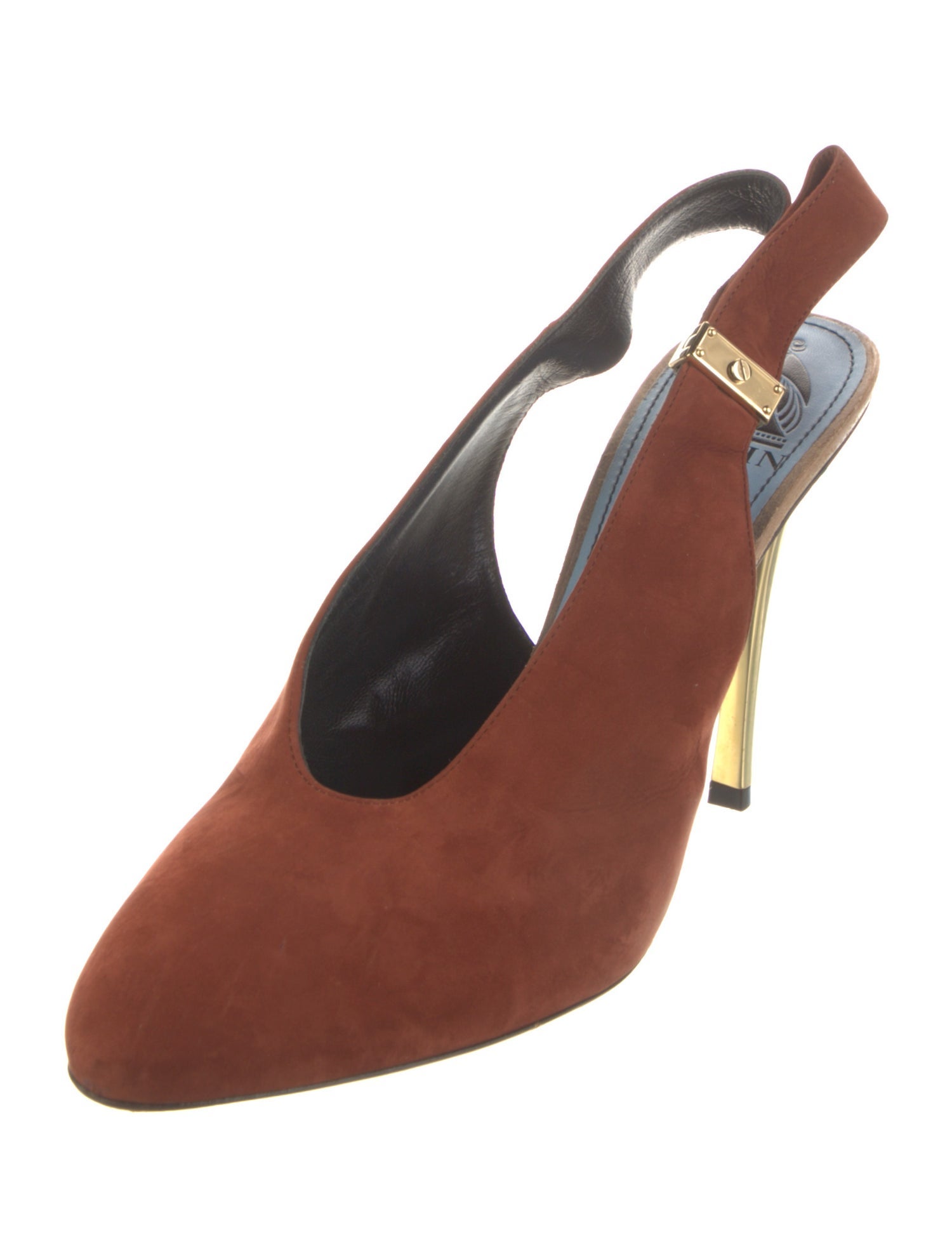 Lanvin Suede Slingback Pumps