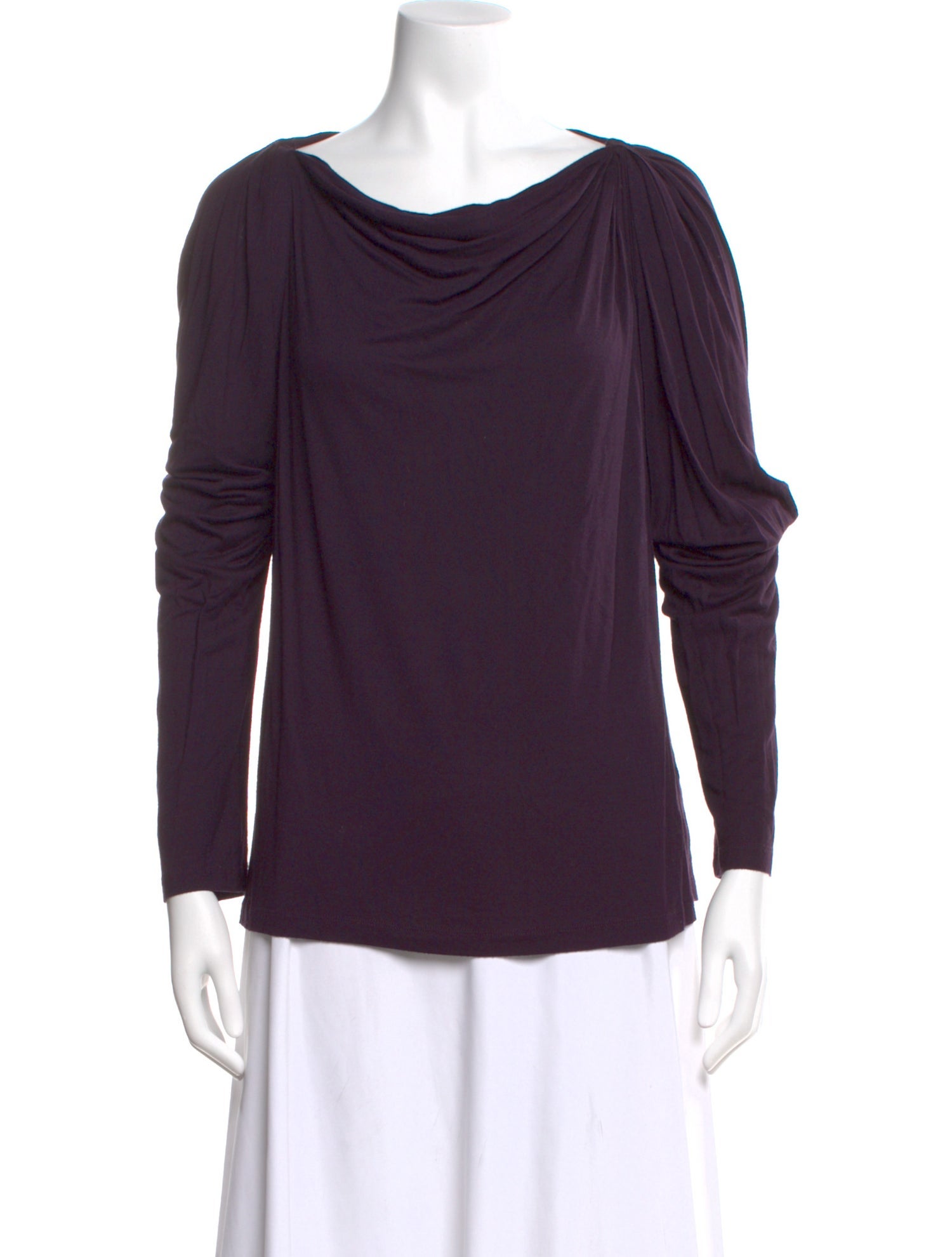 Lanvin Cowl Neck Long Sleeve Blouse
