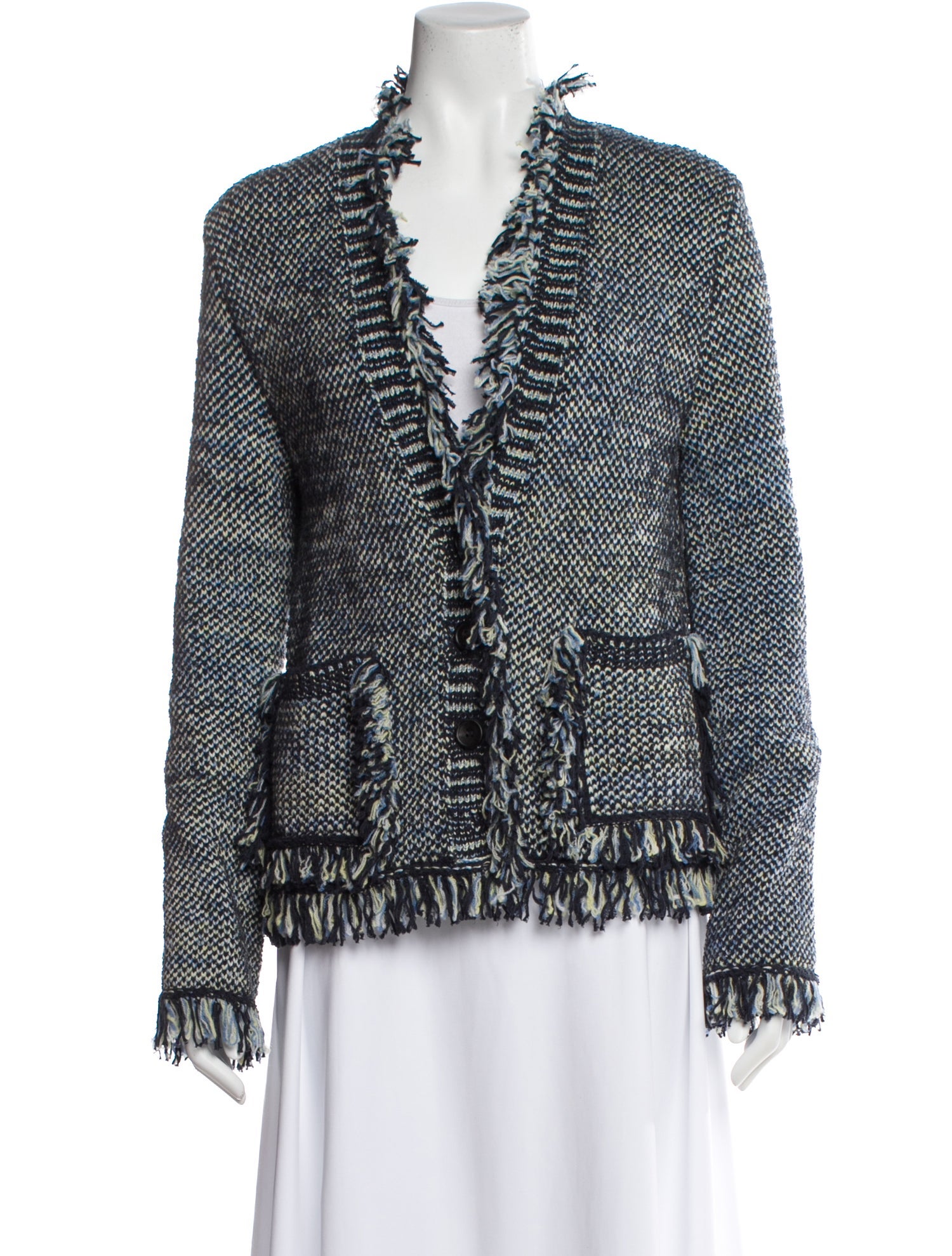 Lanvin Printed V-Neck Sweater