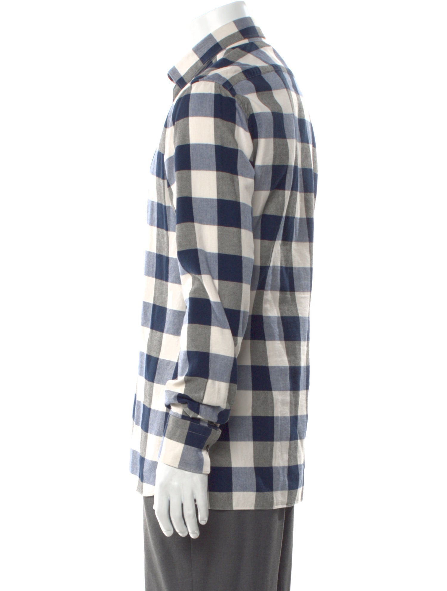 Lanvin Plaid Print Long Sleeve Shirt