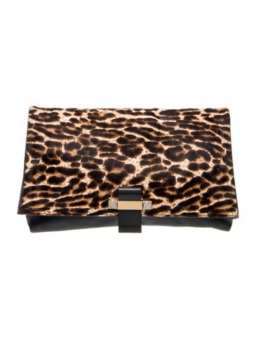 Pre-owned Lanvin Ponyhair Clutch In Yellow