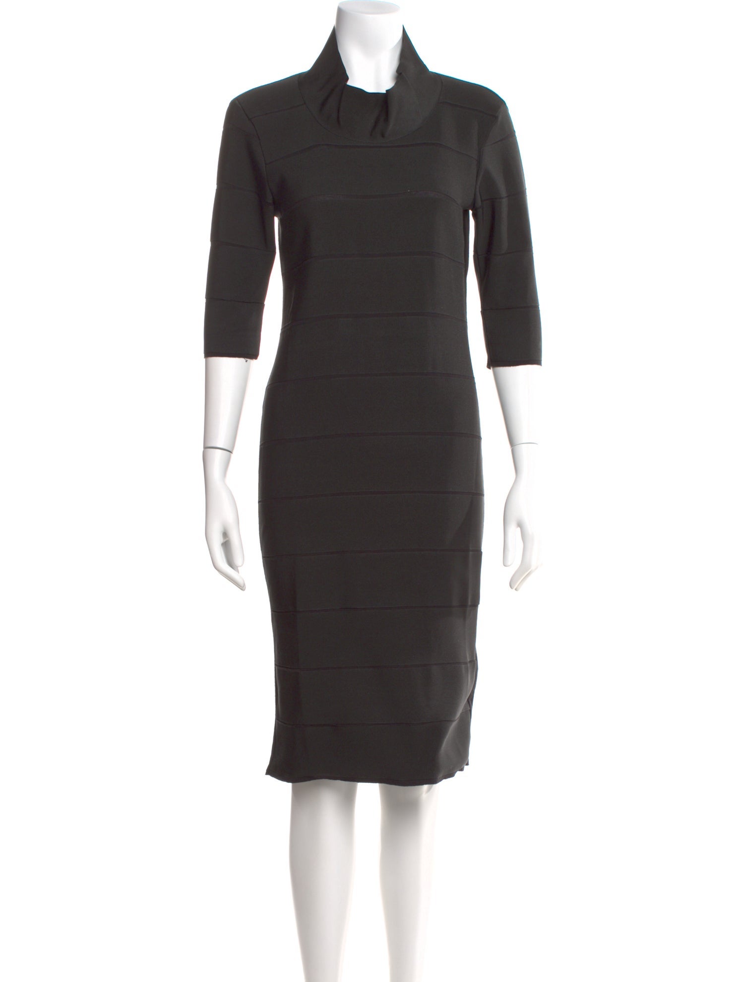 Lanvin Cowl Neck Knee-Length Dress