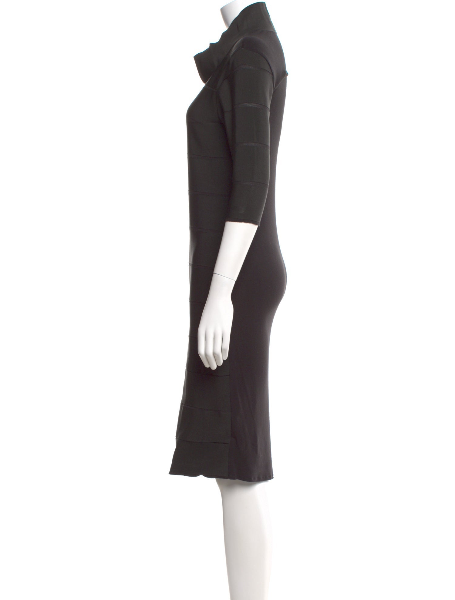 Lanvin Cowl Neck Knee-Length Dress