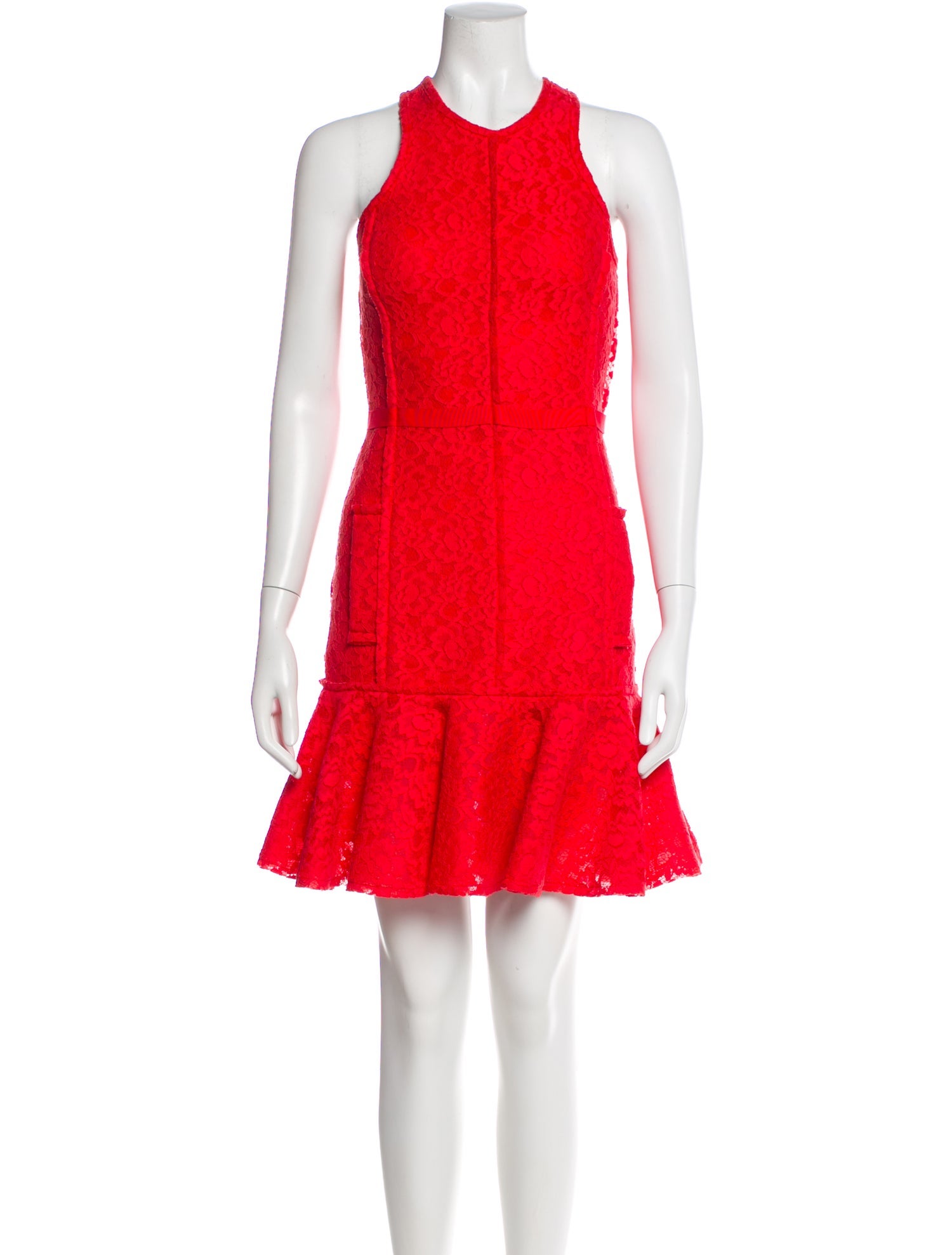 Lanvin Crew Neck Mini Dress