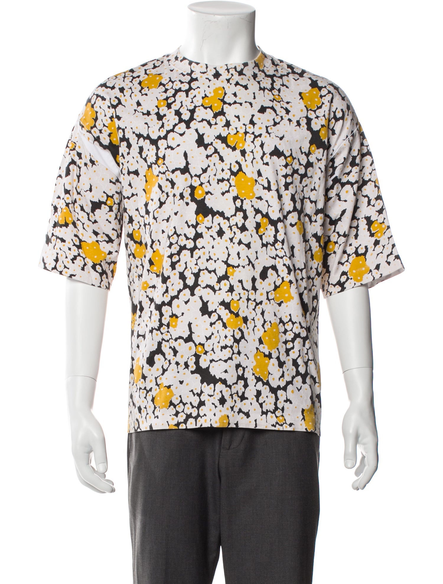 Lanvin Floral Print Crew Neck T-Shirt