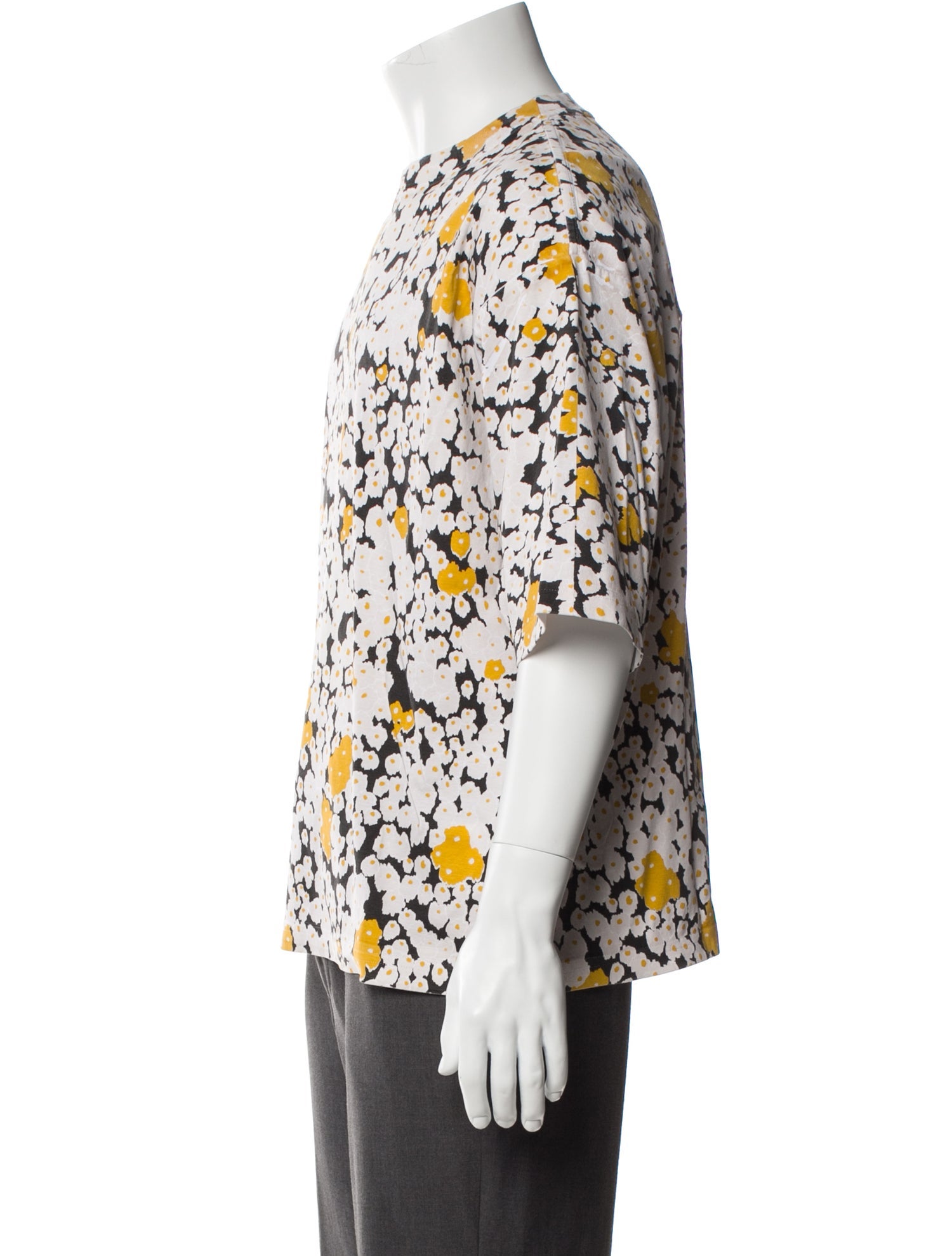 Lanvin Floral Print Crew Neck T-Shirt