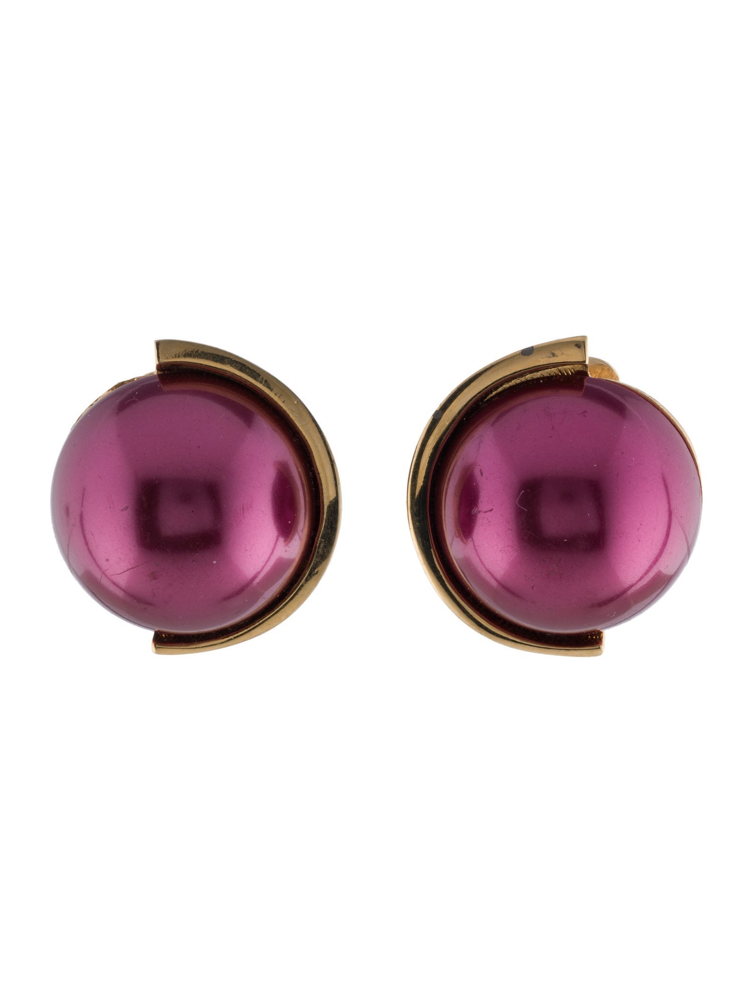 Lanvin Vintage Faux Pearl Clip-On Earrings