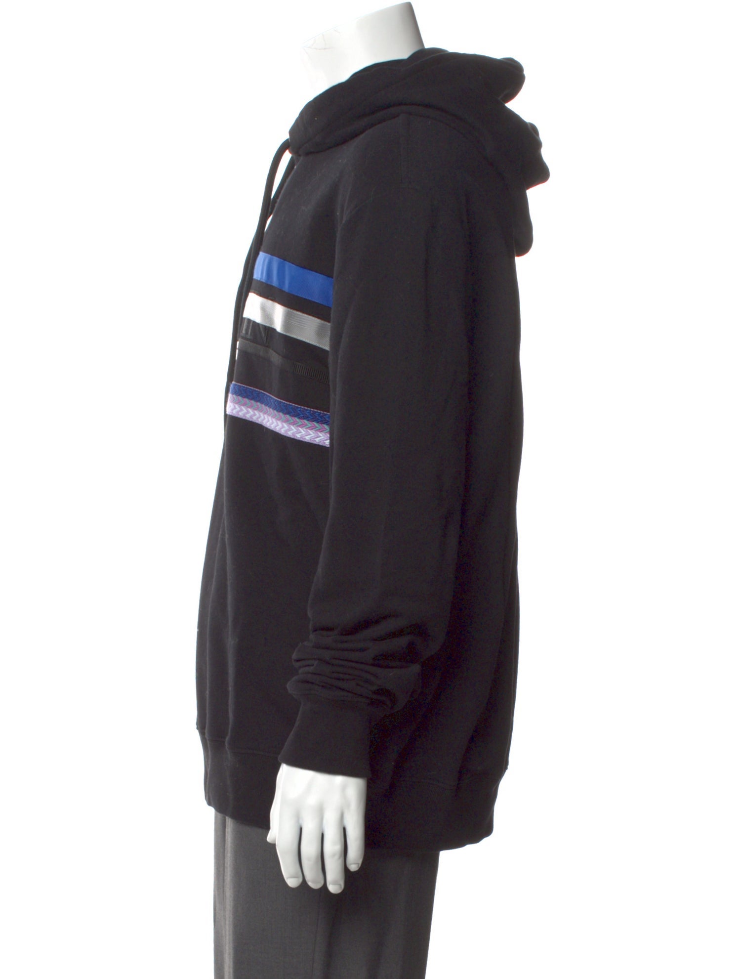 Lanvin Striped V-Neck Hoodie