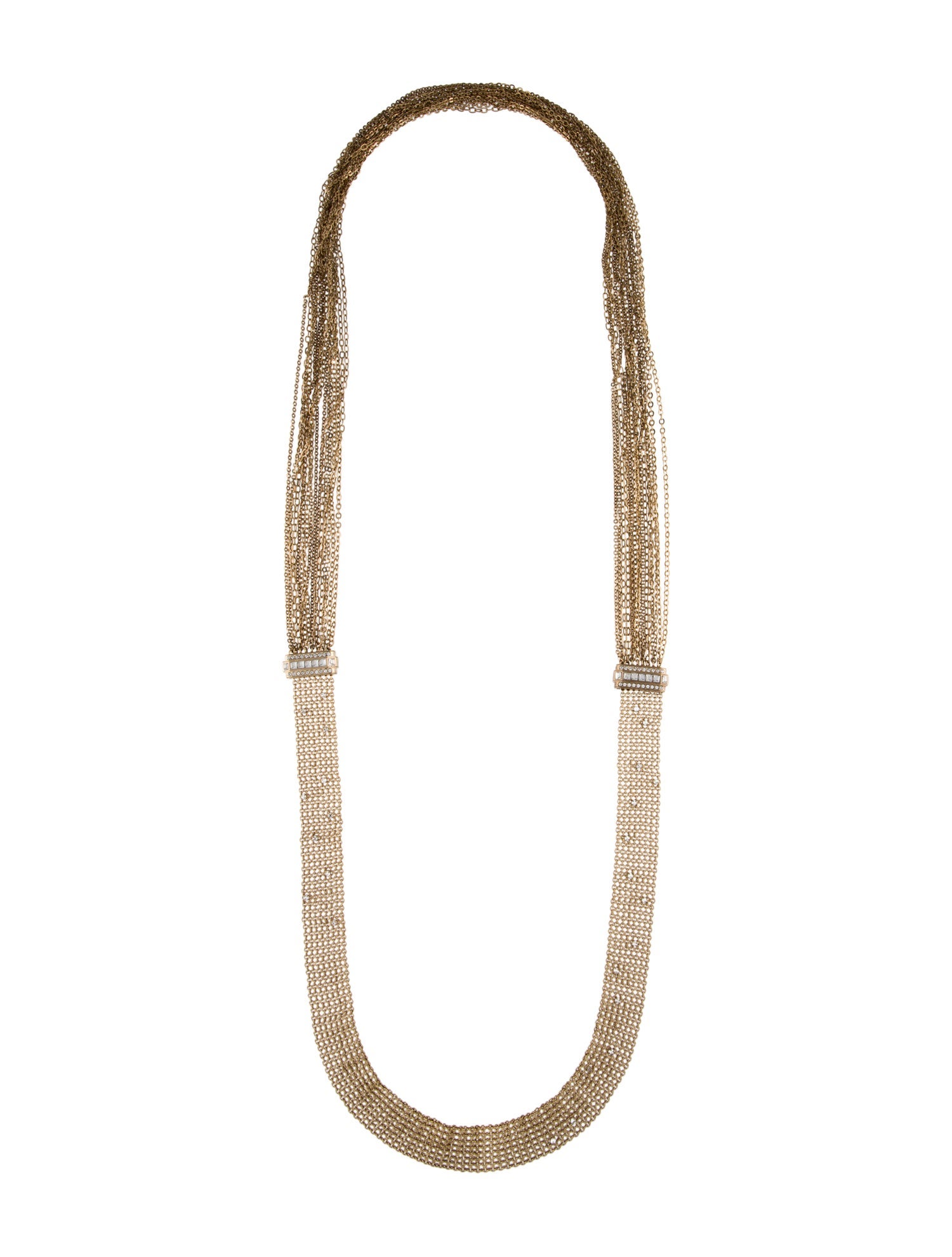 Lanvin Crystal Multistrand Necklace