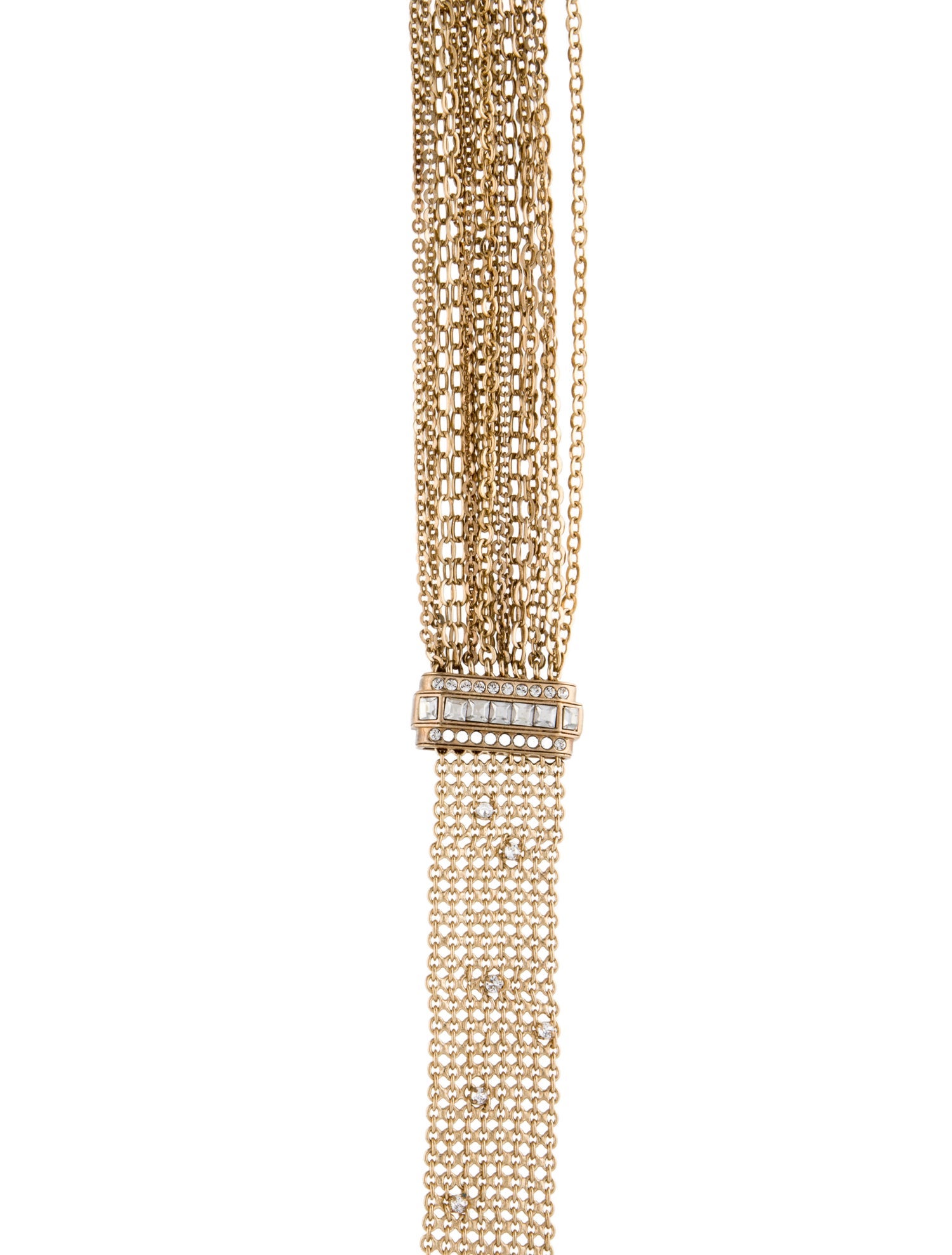 Lanvin Crystal Multistrand Necklace