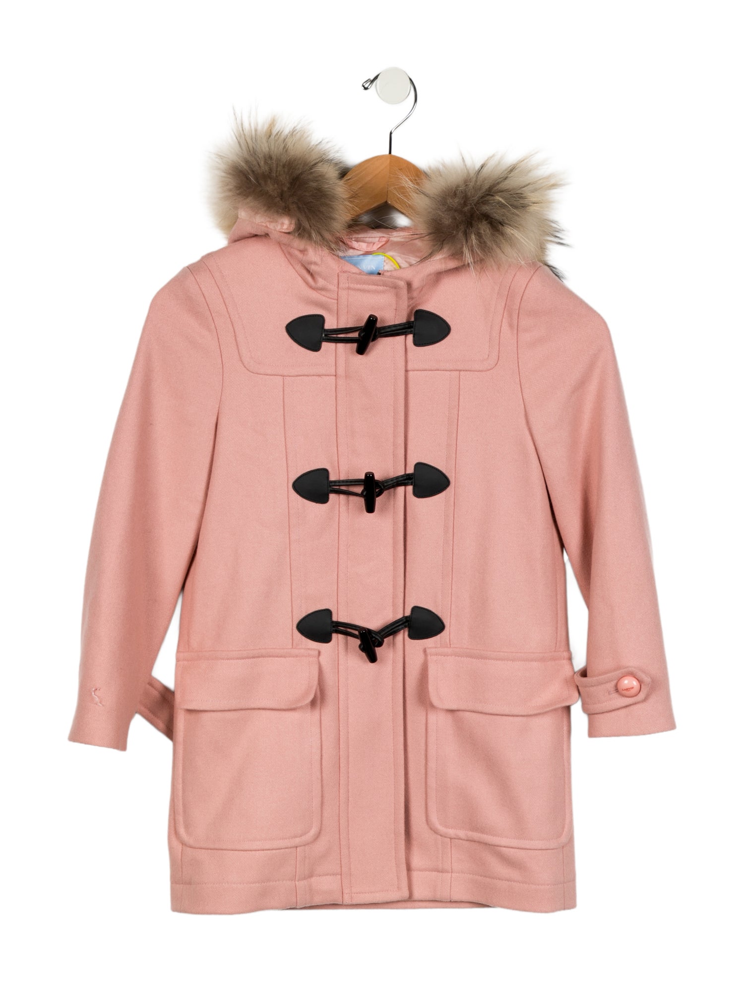 Lanvin Girls Fur-Trimmed Jacket