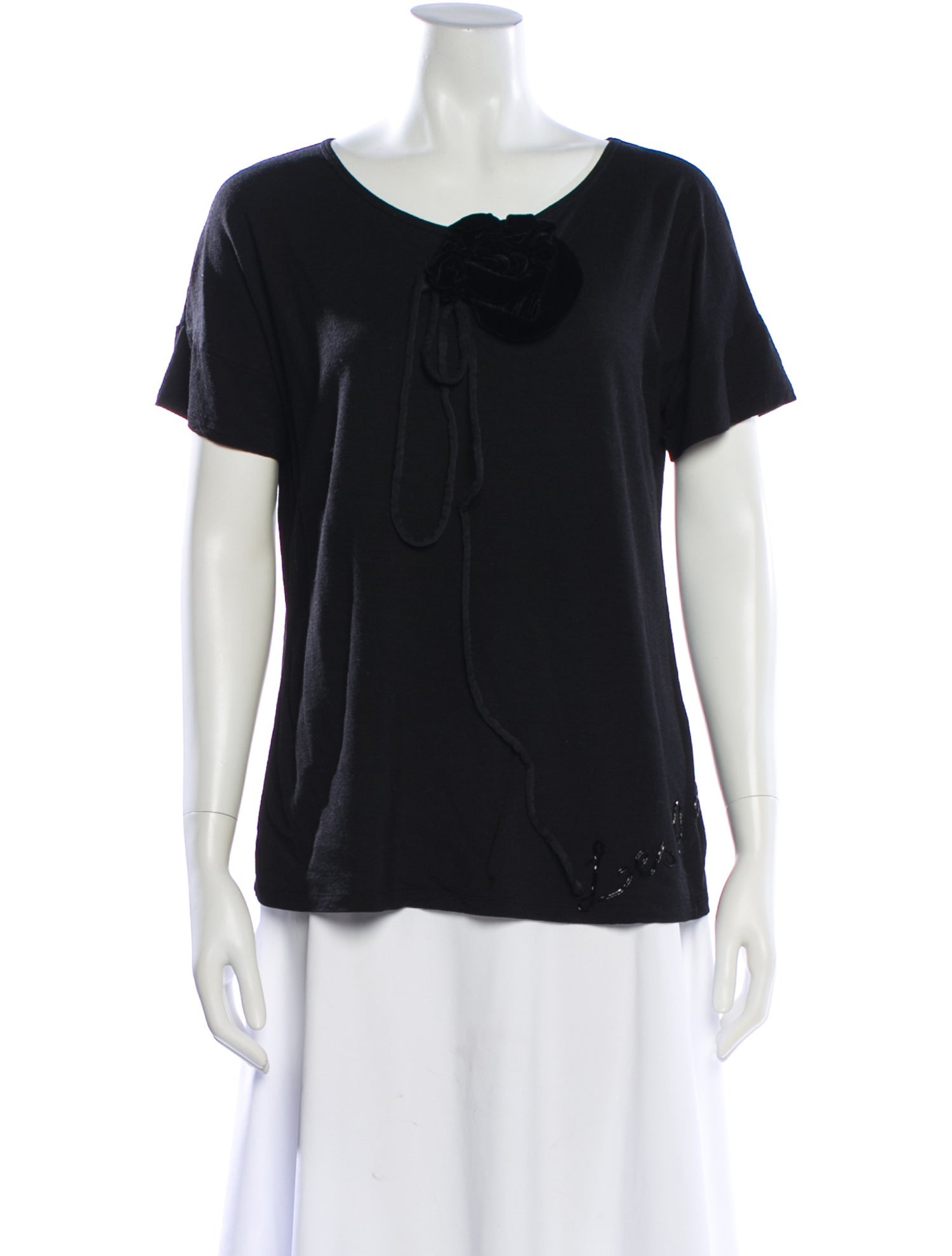Lanvin Scoop Neck Short Sleeve T-Shirt