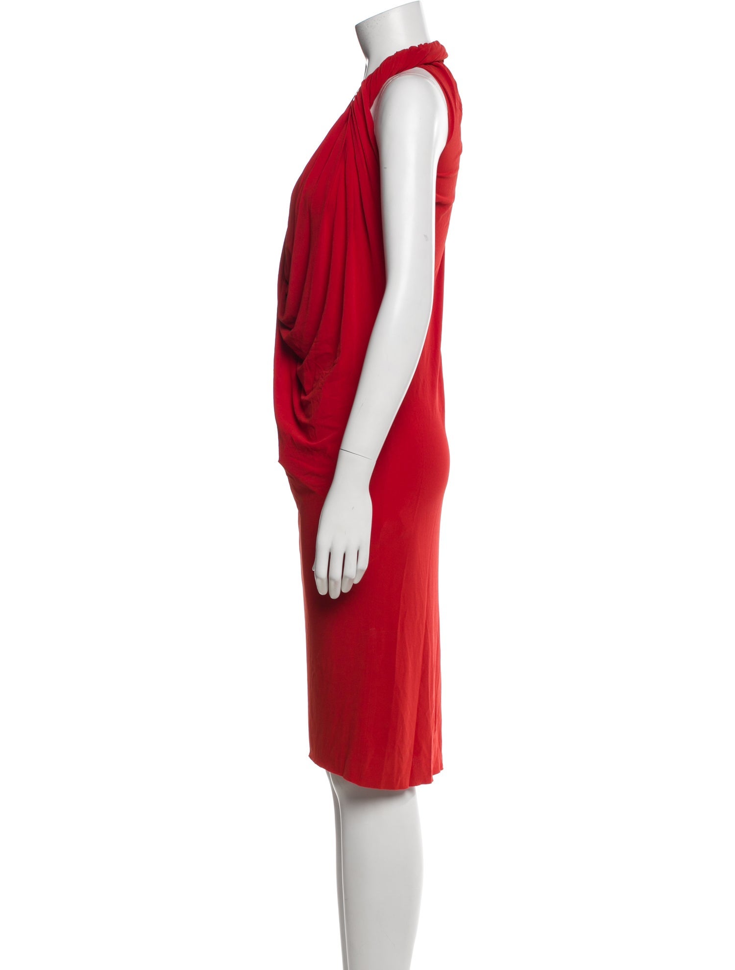 Lanvin Cowl Neck Knee-Length Dress