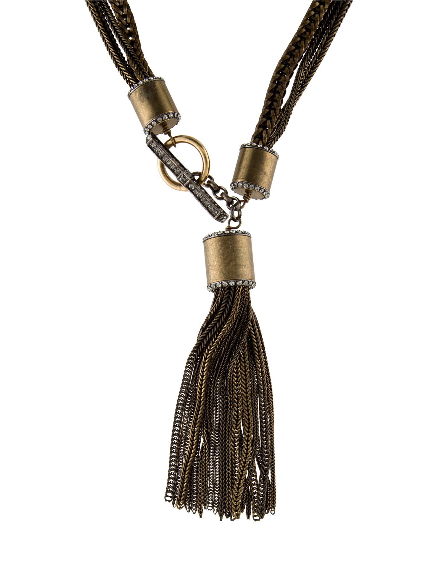 Lanvin Crystal Lavalier Necklace