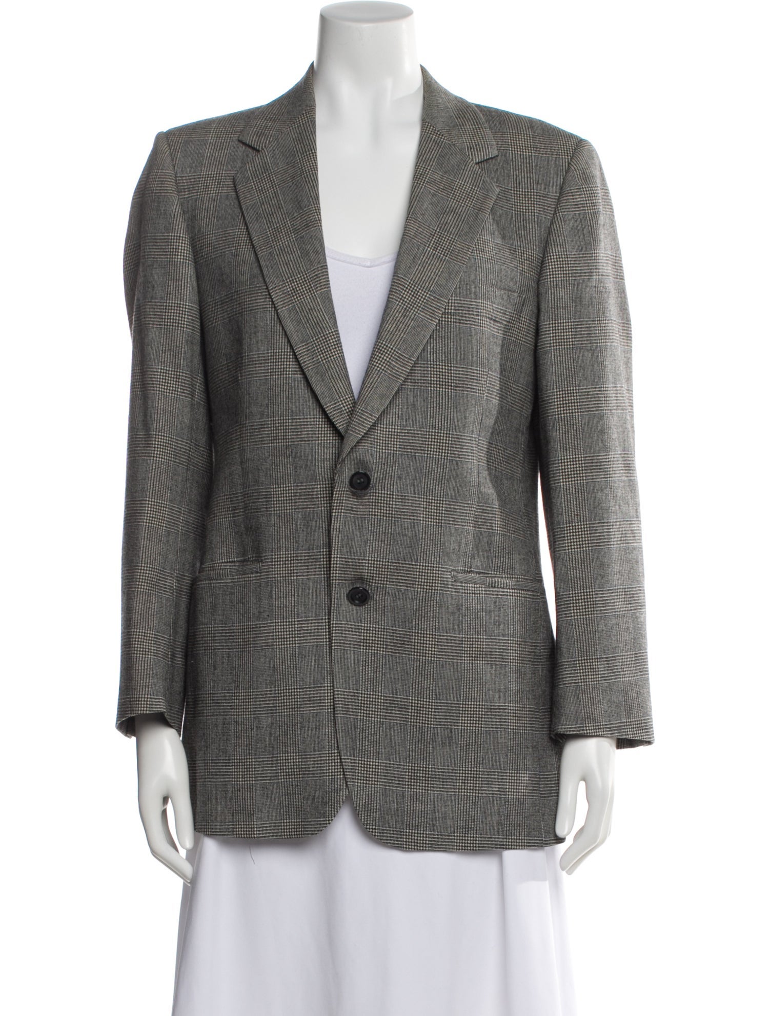 Lanvin Plaid Print Blazer