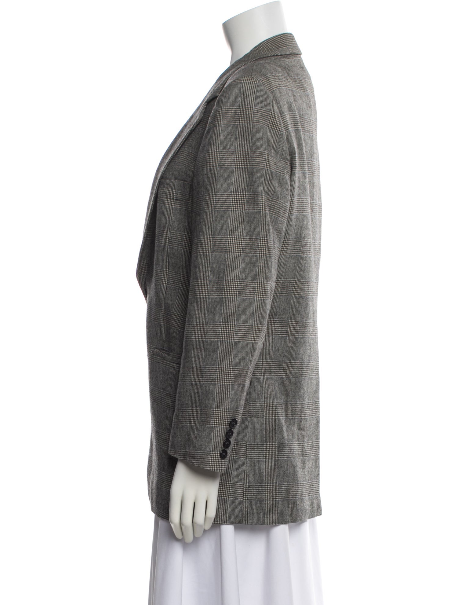 Lanvin Plaid Print Blazer