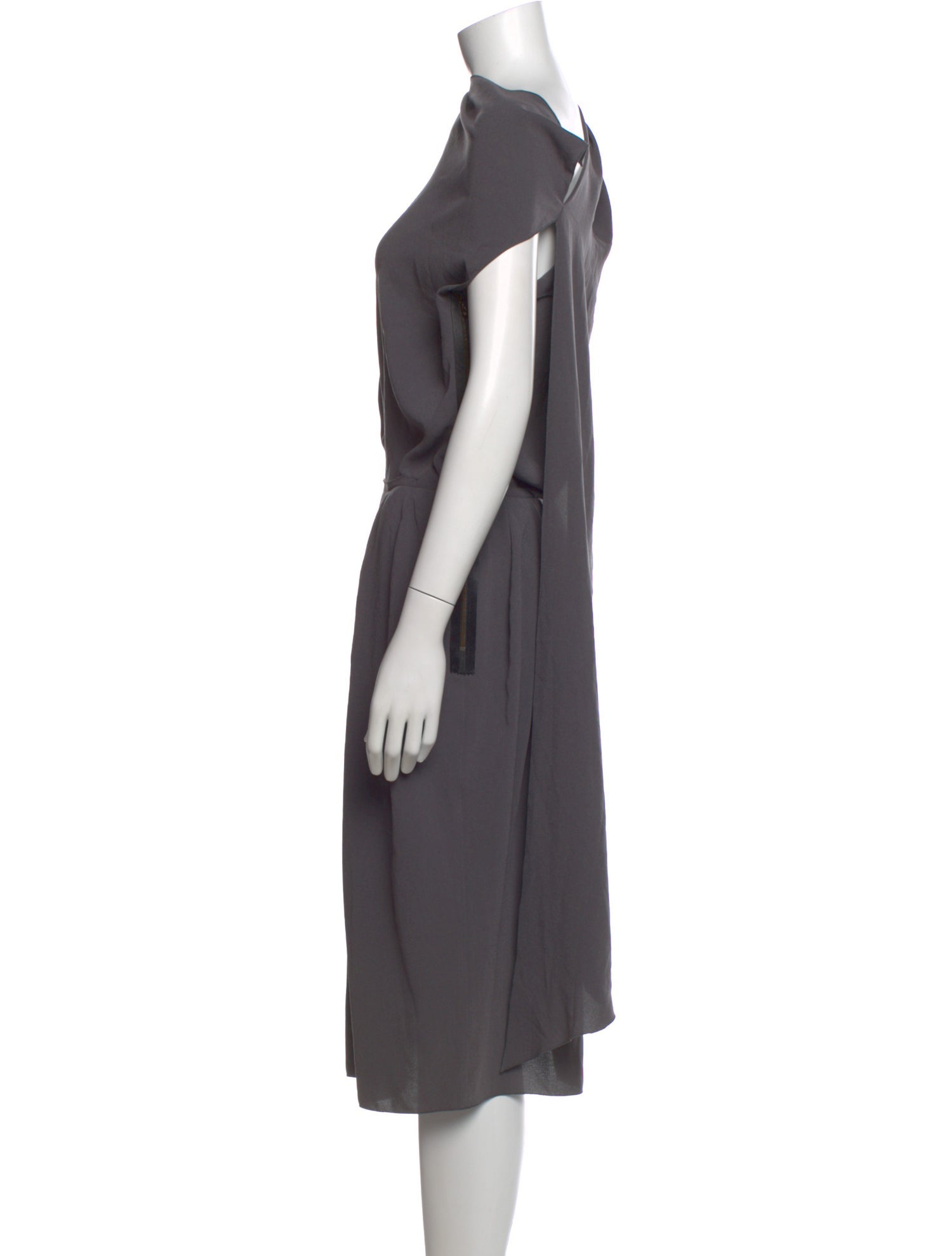Lanvin Cowl Neck Midi Length Dress