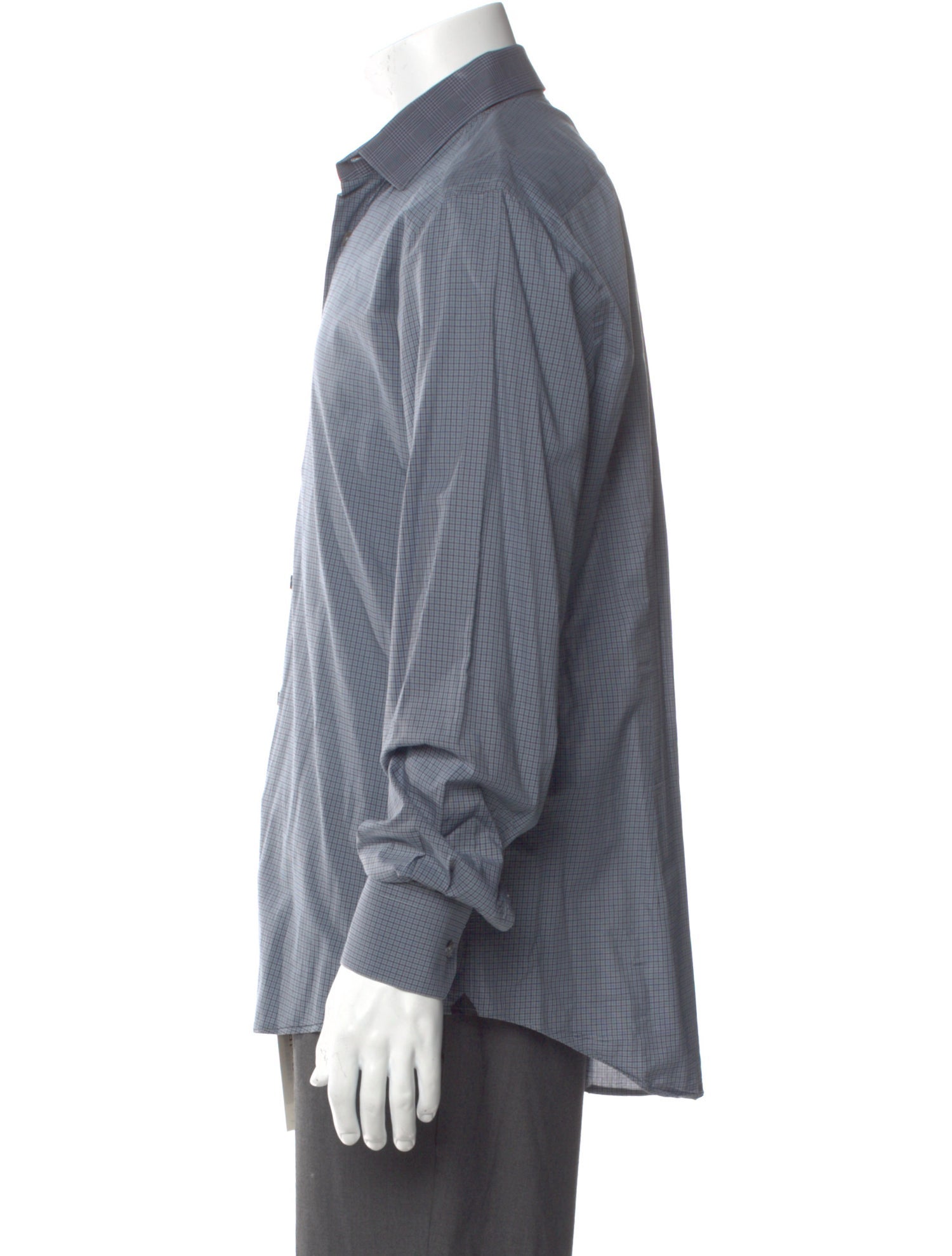 Lanvin Plaid Print Long Sleeve Shirt