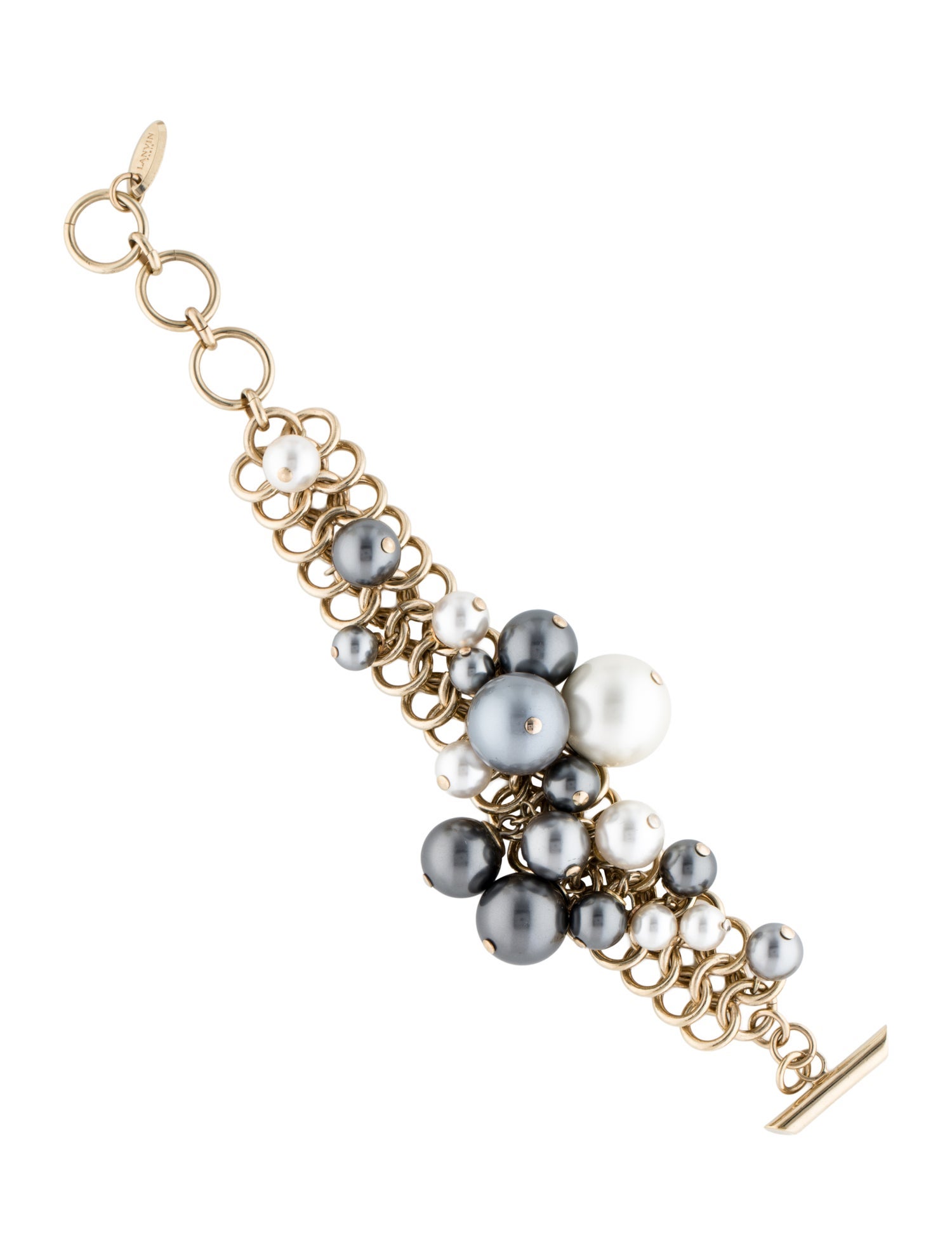 Lanvin Faux Pearl Link Bracelet