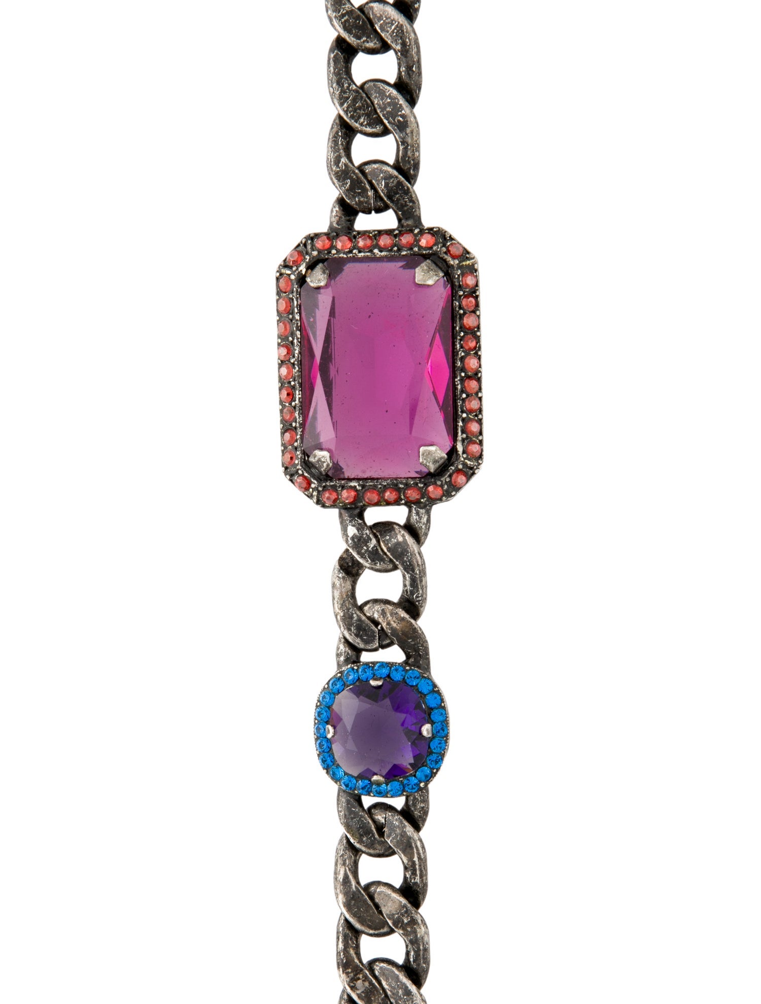 Lanvin Multi-Crystal Station Necklace