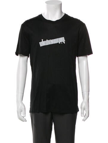Pre-owned Lanvin Graphic Print Crew Neck T-shirt In Gray