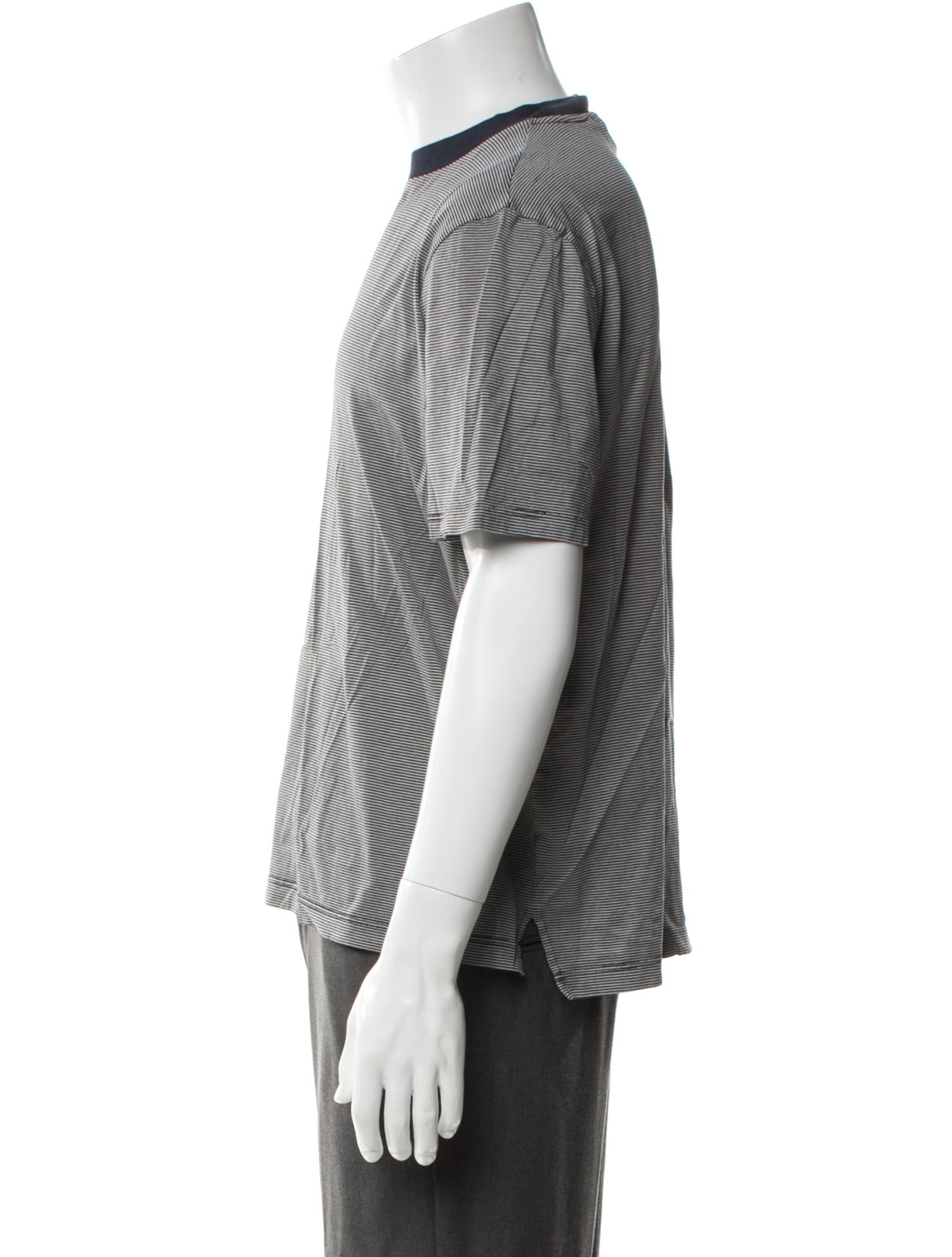 Lanvin Striped Crew Neck T-Shirt
