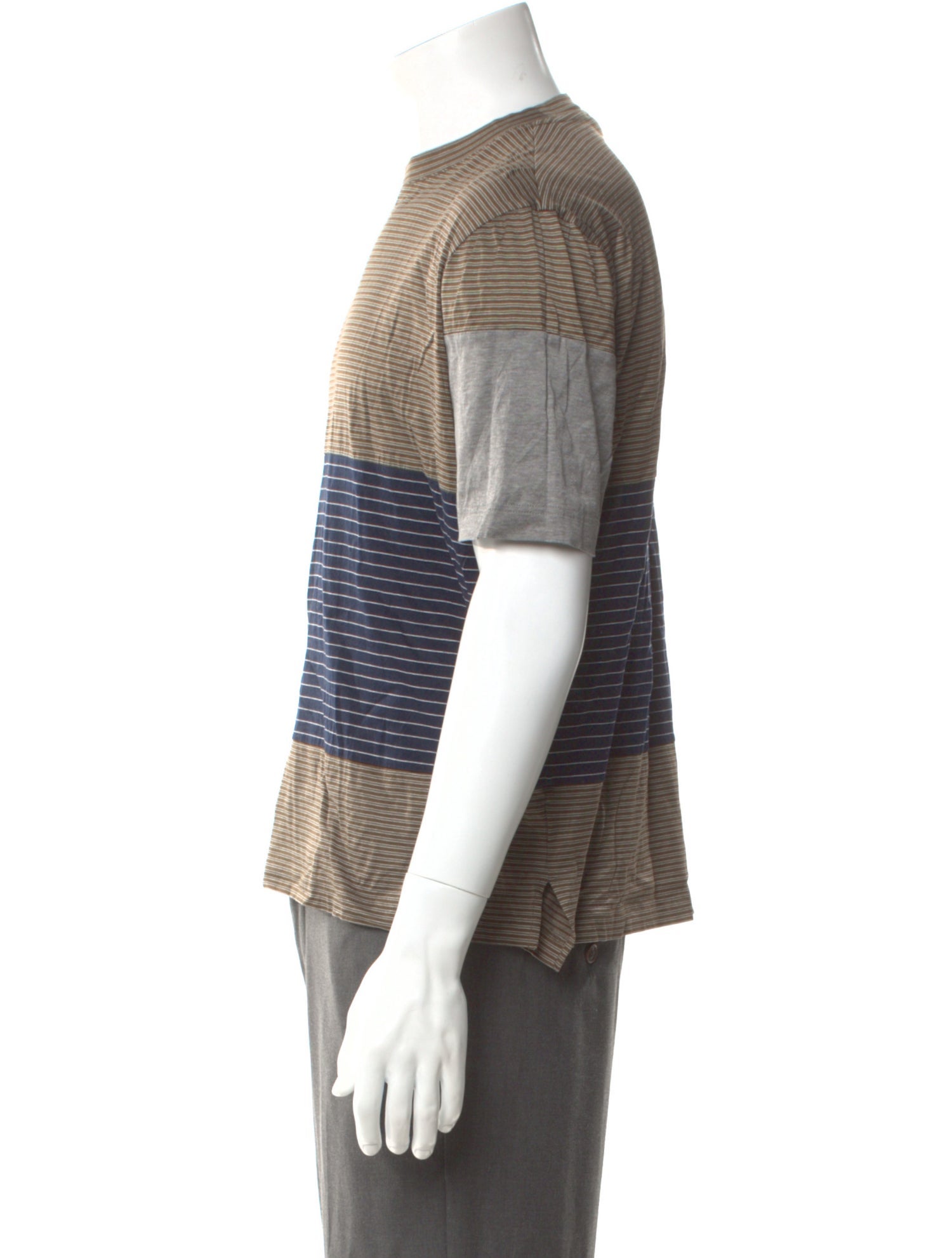Lanvin Striped Crew Neck T-Shirt