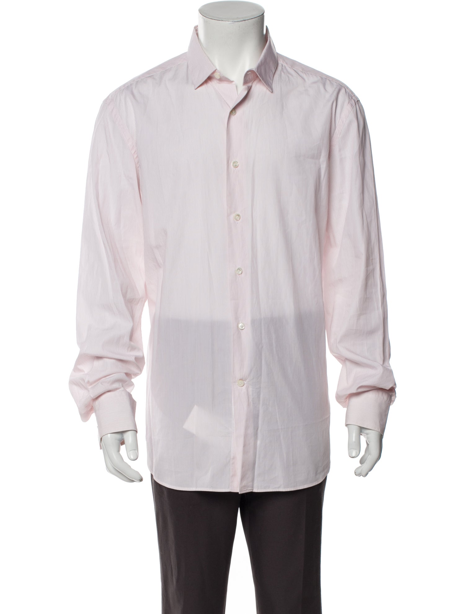 Lanvin Striped Long Sleeve Dress Shirt