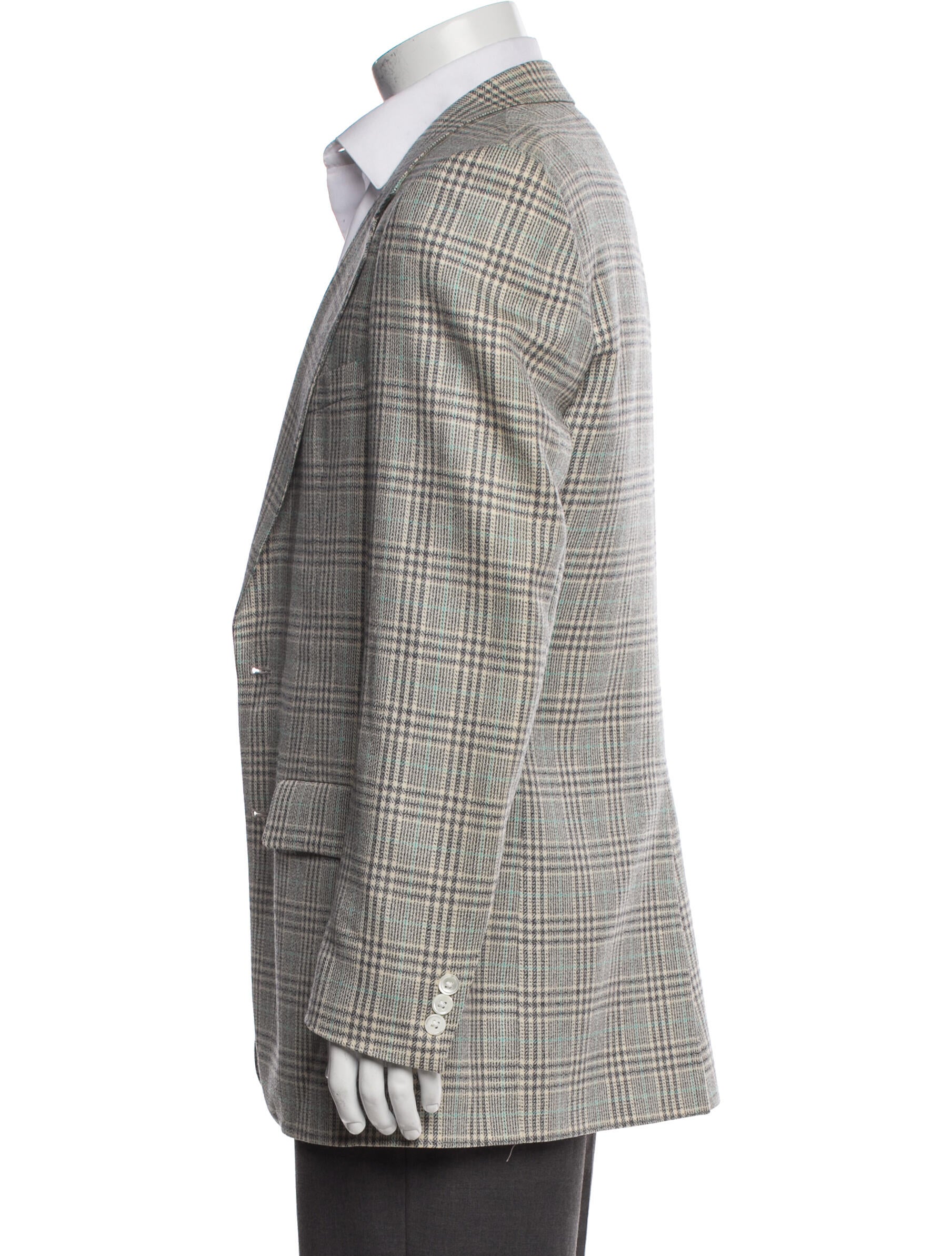 Lanvin Plaid Print Peacoat