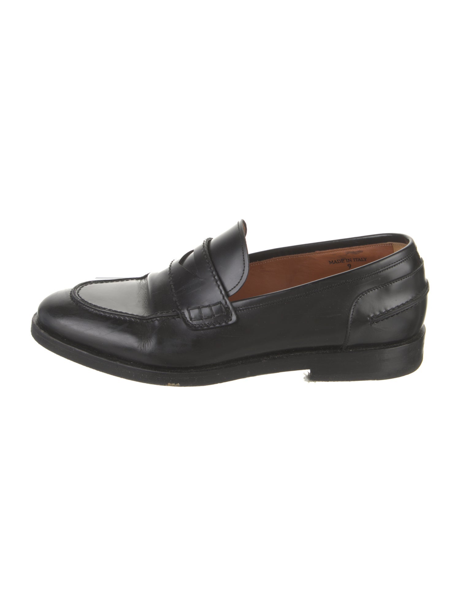Lanvin Leather Studded Accents Loafers