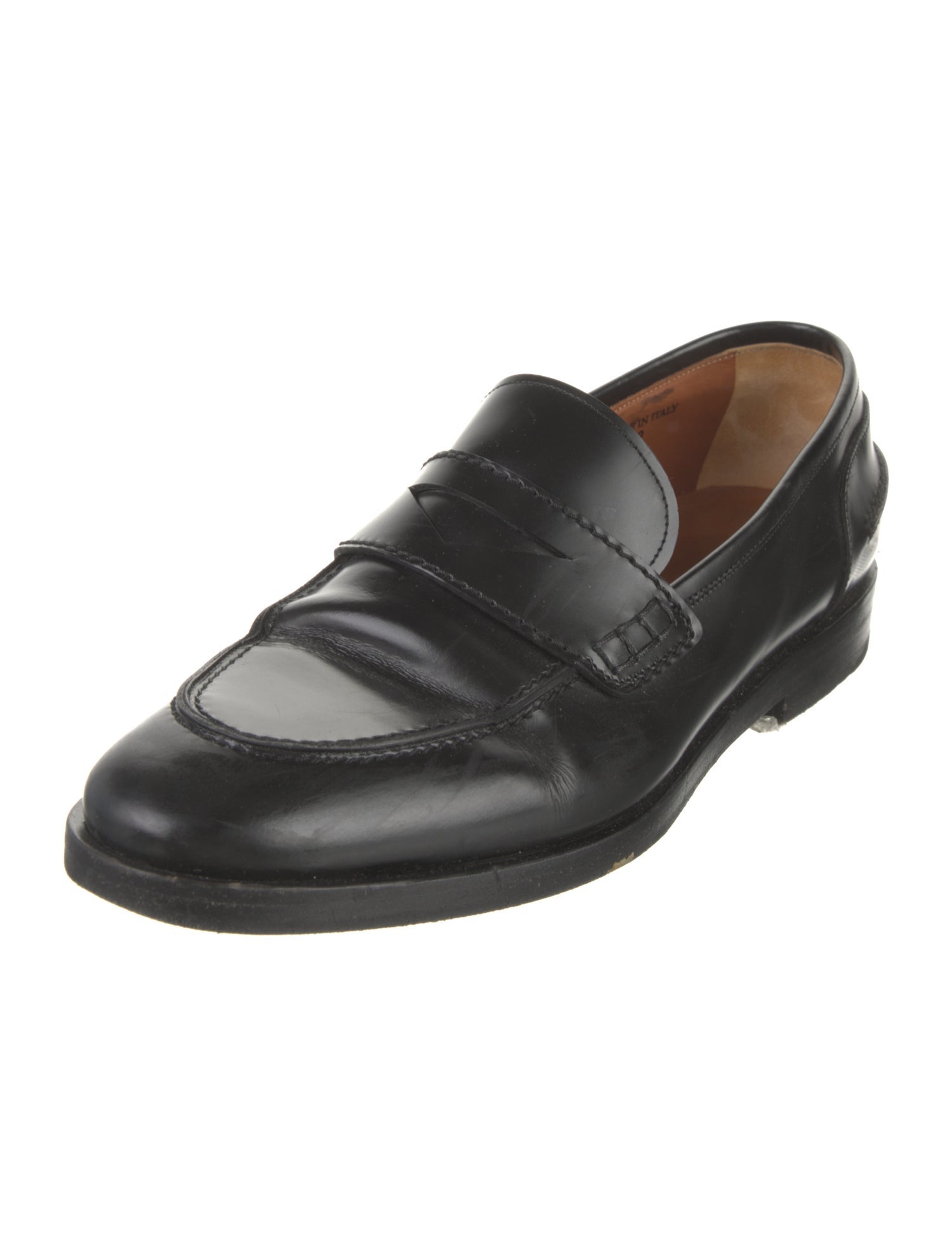 Lanvin Leather Studded Accents Loafers