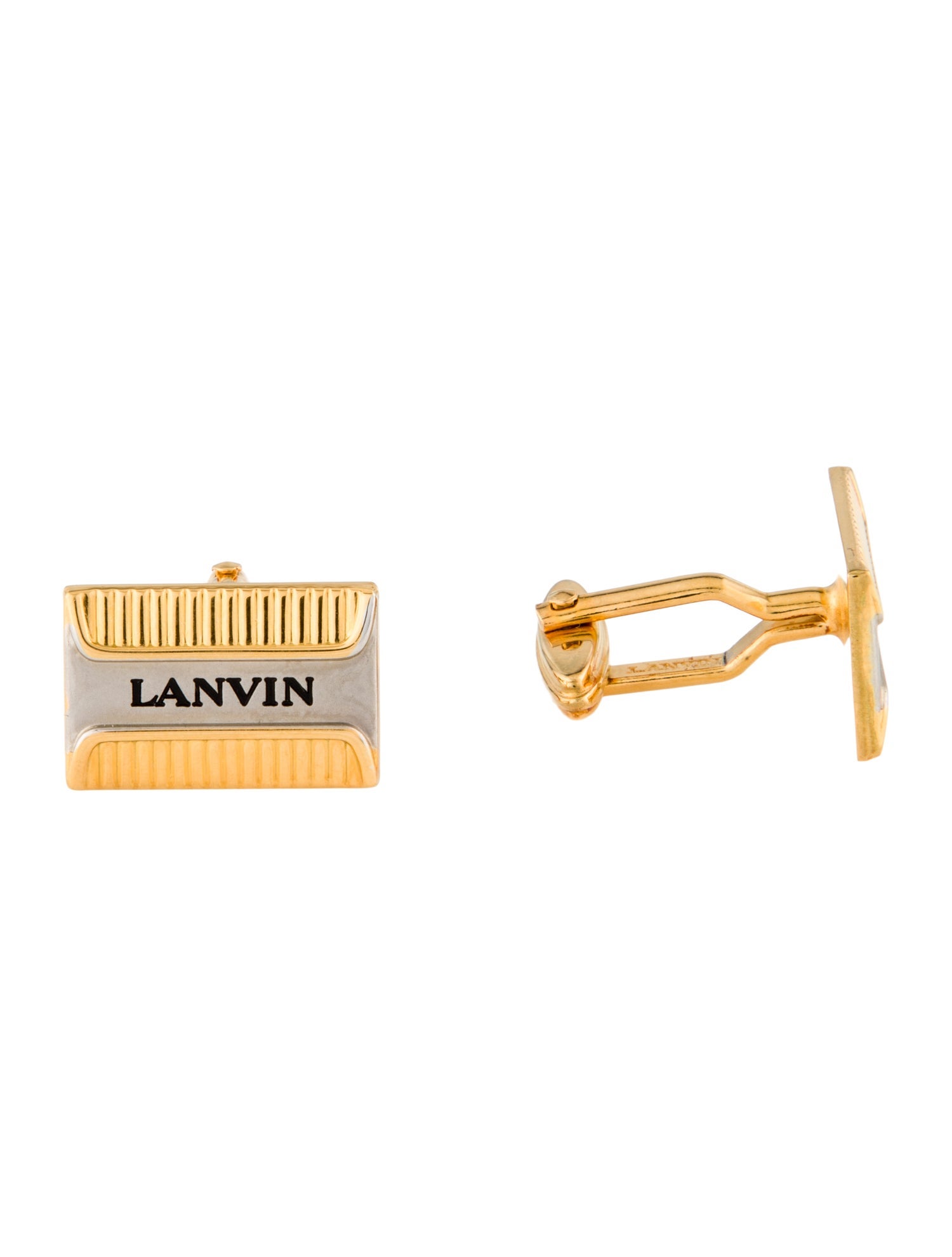 Lanvin Logo-Engraved Cufflinks