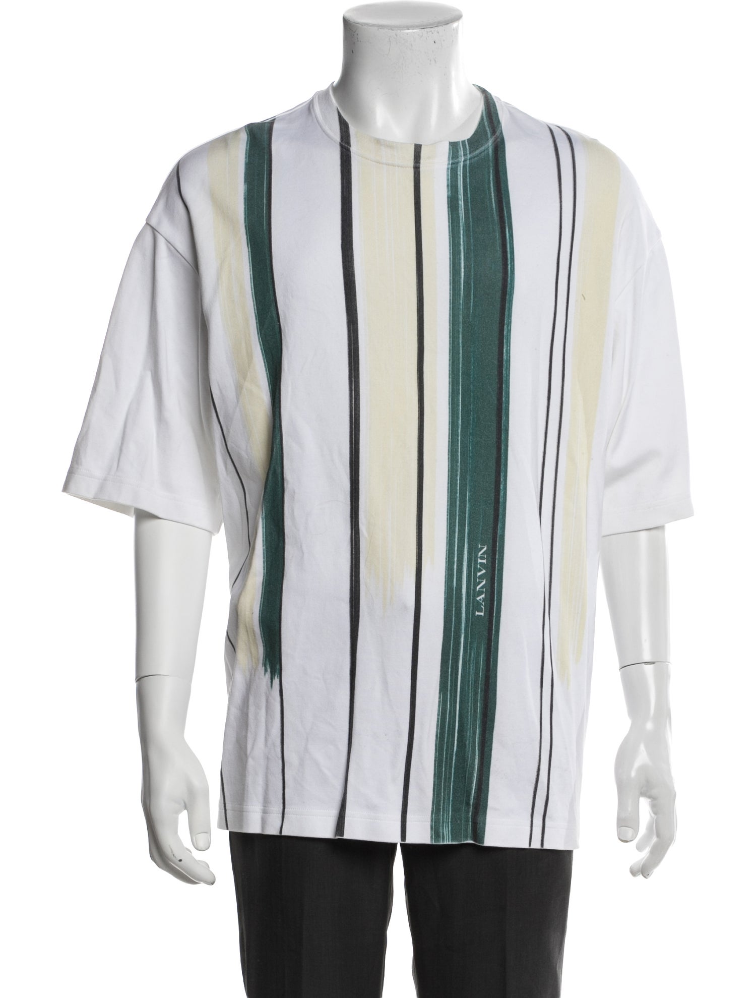 Lanvin Striped Crew Neck T-Shirt w/ Tags