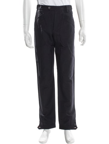 Pre-owned Lanvin Virgin Wool Pants In Blue