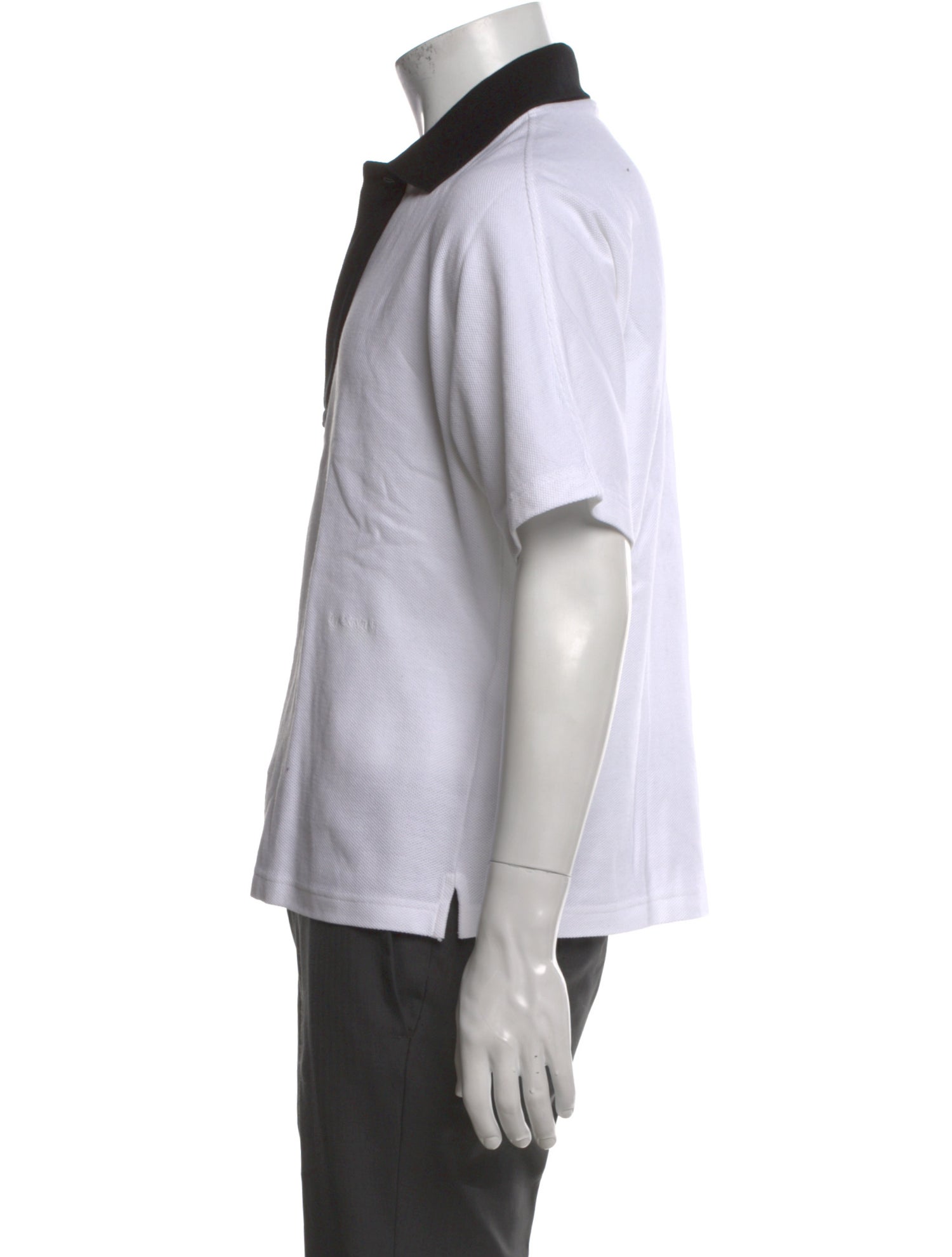 Lanvin Colorblock Pattern Crew Neck Polo Shirt