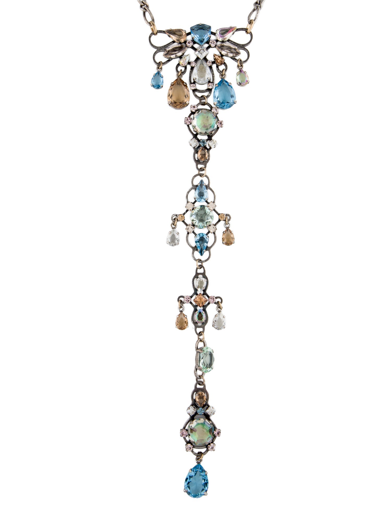 Lanvin Crystal Pendant Necklace