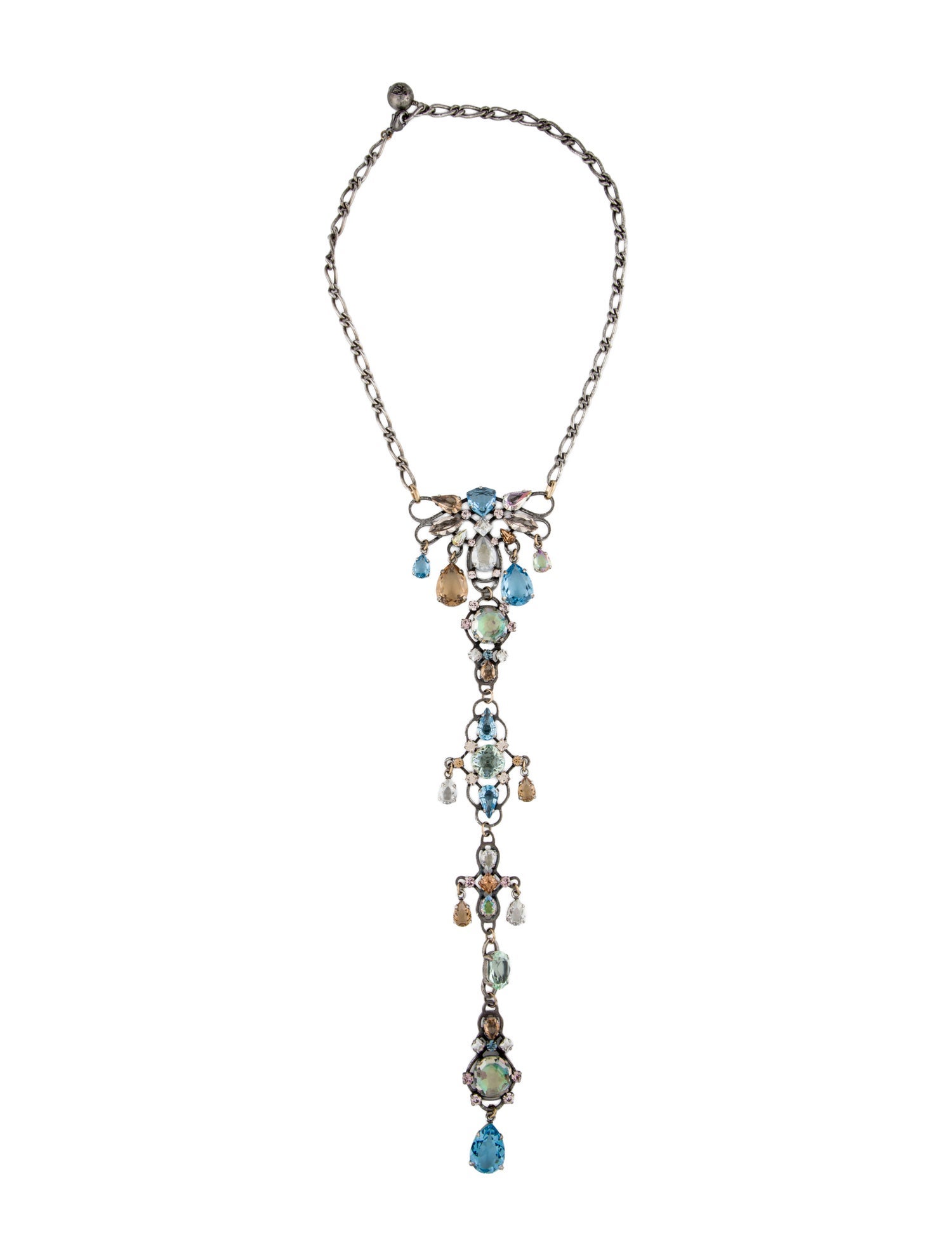 Lanvin Crystal Pendant Necklace