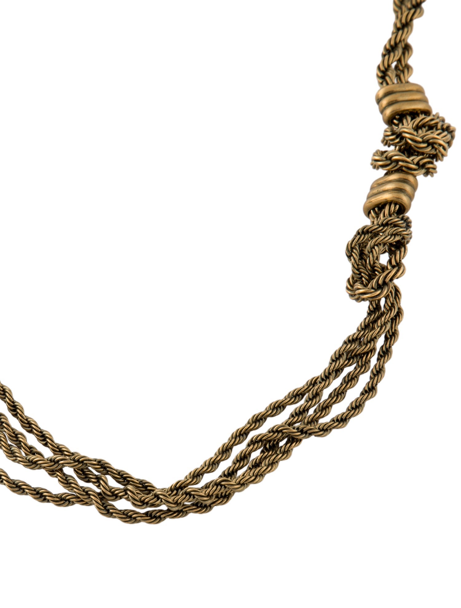 Lanvin Multistrand Knotte Collar Necklace