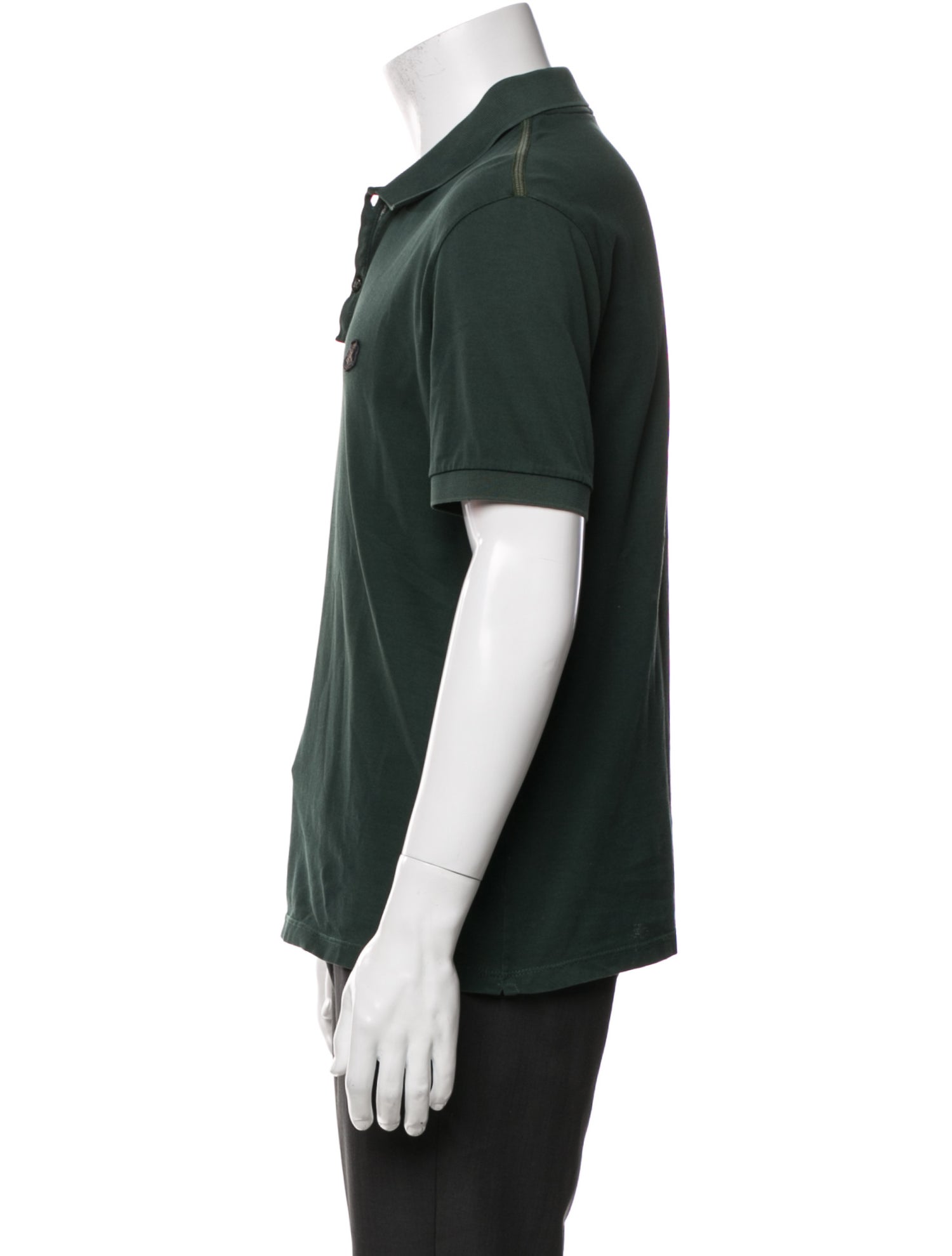 Lanvin V-Neck Short Sleeve Polo Shirt