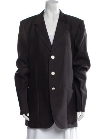 Pre-owned Lanvin Virgin Wool Blazer W/ Tags In Black