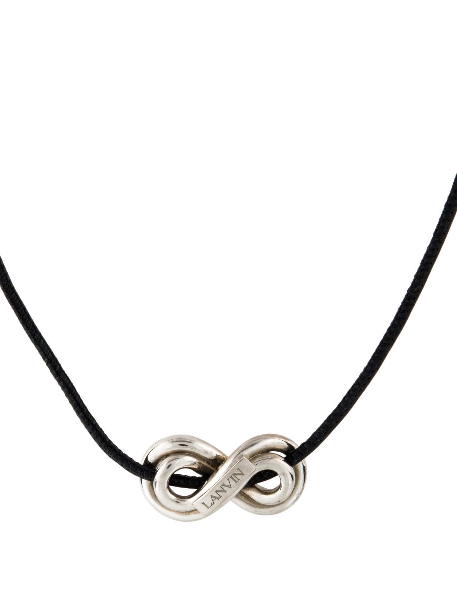 Lanvin Leather Infinity Pendant Necklace