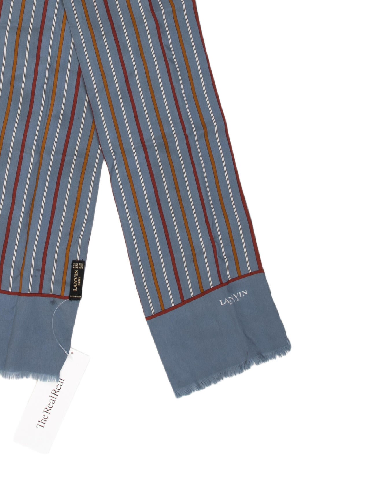 Lanvin Silk Striped Scarf