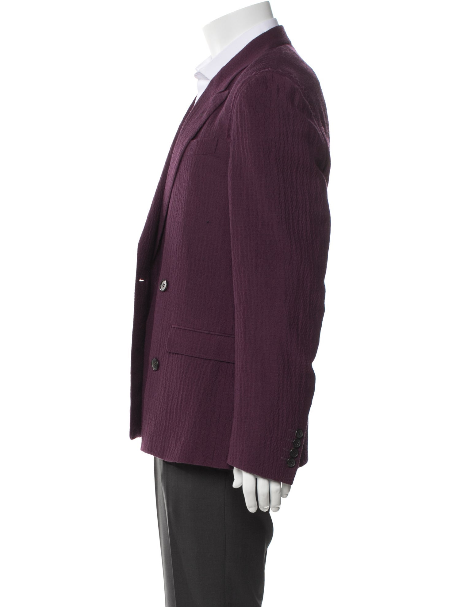 Lanvin Wool Raw-Edge Trim Blazer