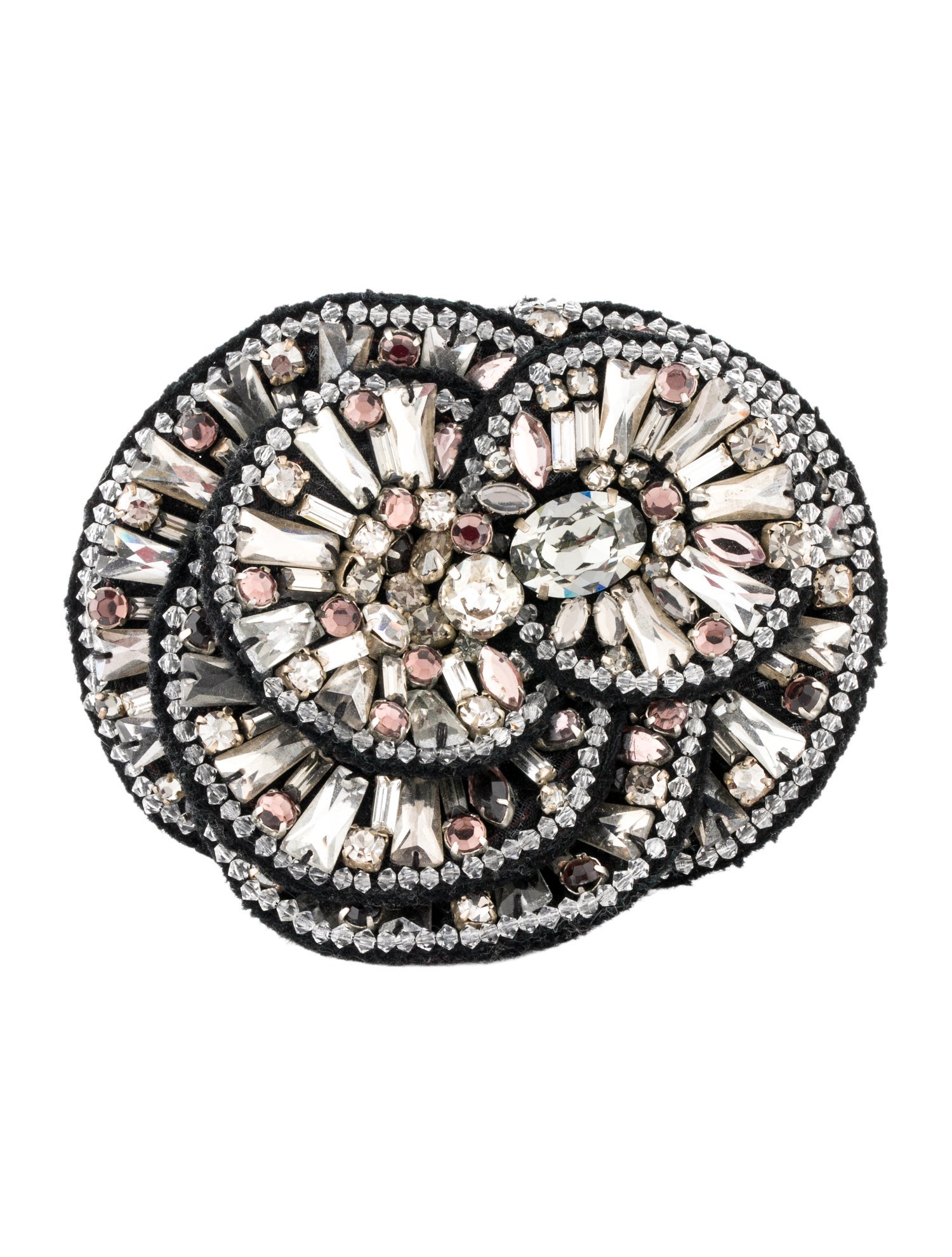 Lanvin Crystal & Leather Wrap Bracelet